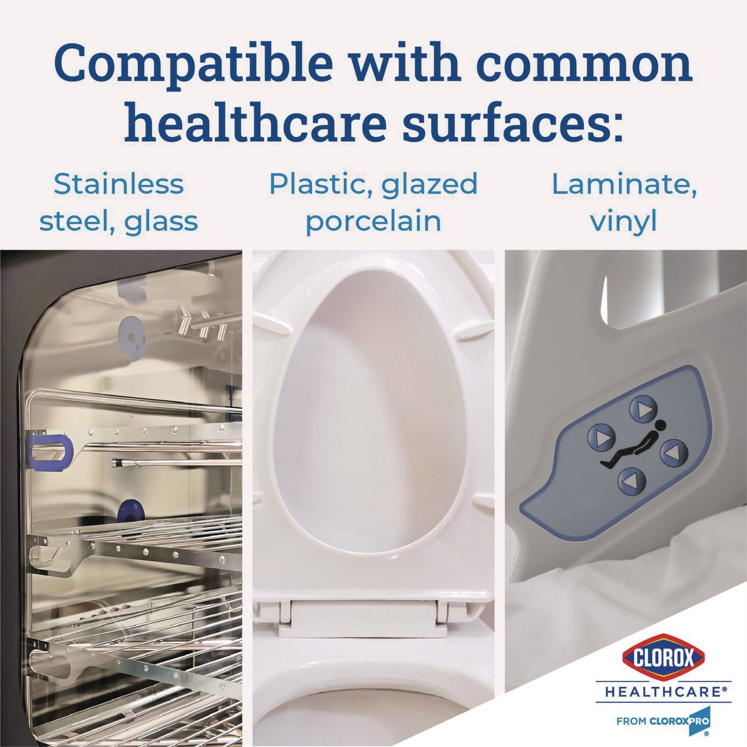 Clorox Healthcare® Bleach Germicidal Wipes, 1-Ply, 6.75 x 9, Unscented, White, 70/Canister