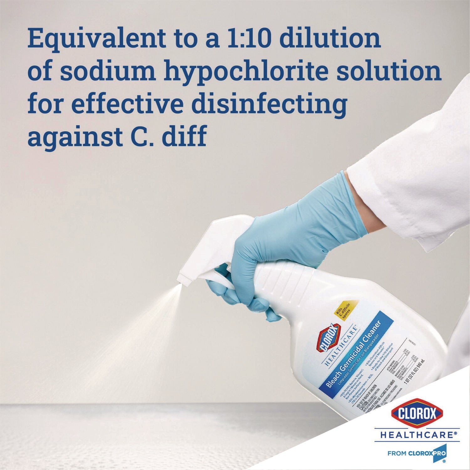 Clorox Healthcare® Bleach Germicidal Cleaner, 32 Oz Spray Bottle