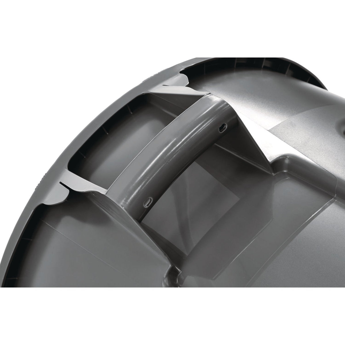Rubbermaid® Commercial Vented Round Brute Container, 55 gal, Plastic, Gray