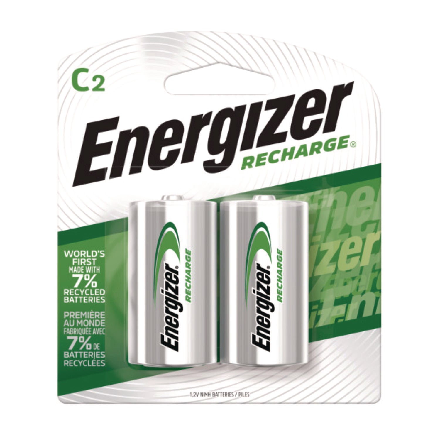 Rechargeable C Batteries | NiMH 2-Pack