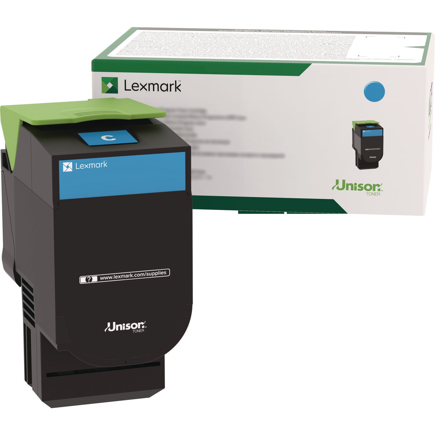 Lexmark™ 80C00CG Toner, 1,000 Page-Yield, Cyan