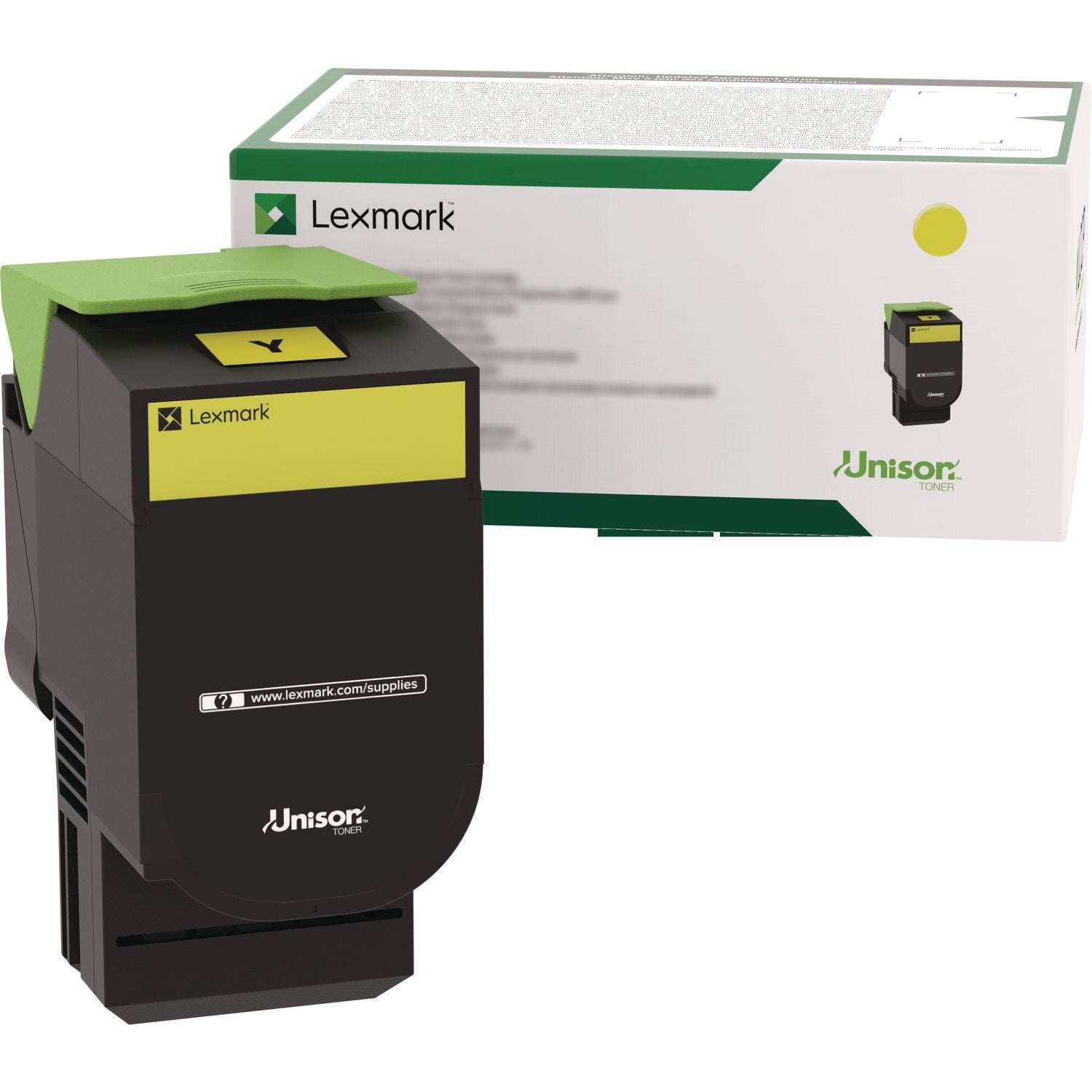 Lexmark™ 80C00YG Toner, 1,000 Page-Yield, Yellow