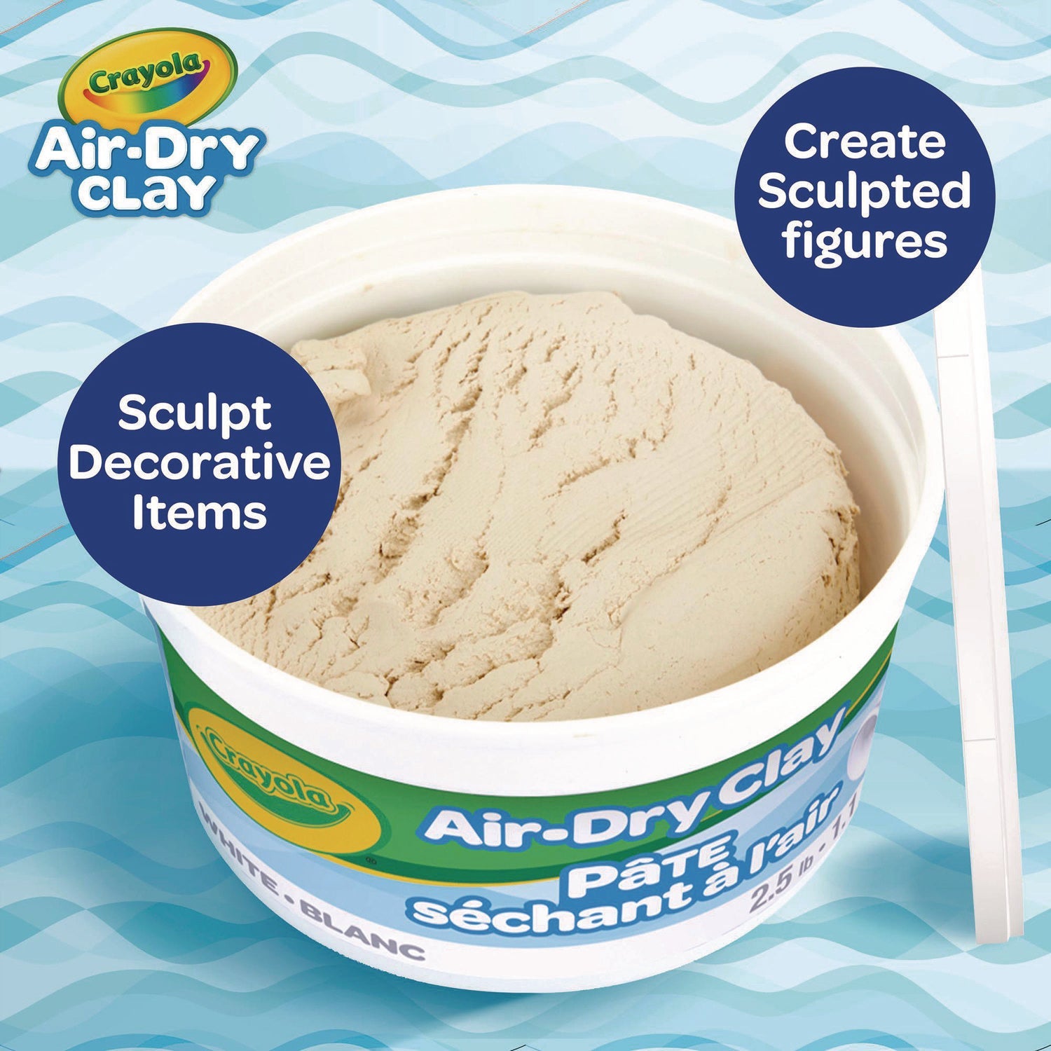 Crayola® Air-Dry Clay,White, 2.5 lbs