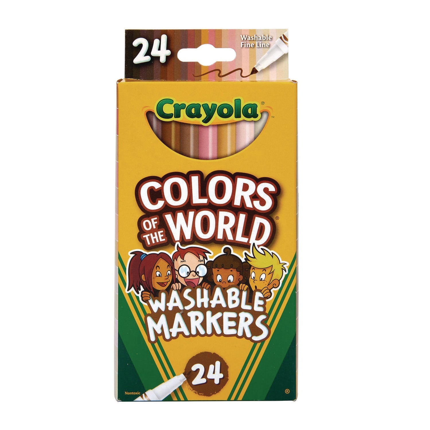 Colors of the World Washable Markers | 24-Pack