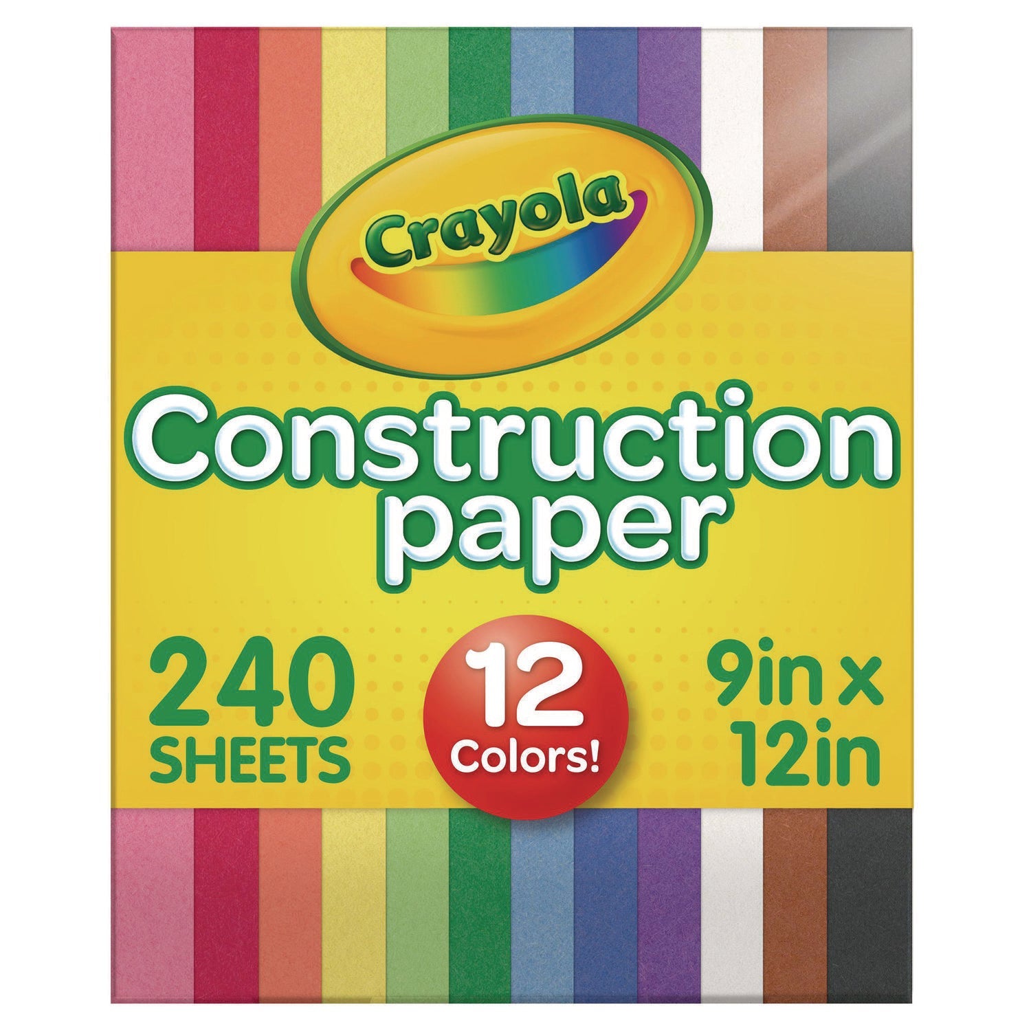 Crayola® Construction Paper, 9 x 12, Assorted Colors, 240 Sheets/Pack