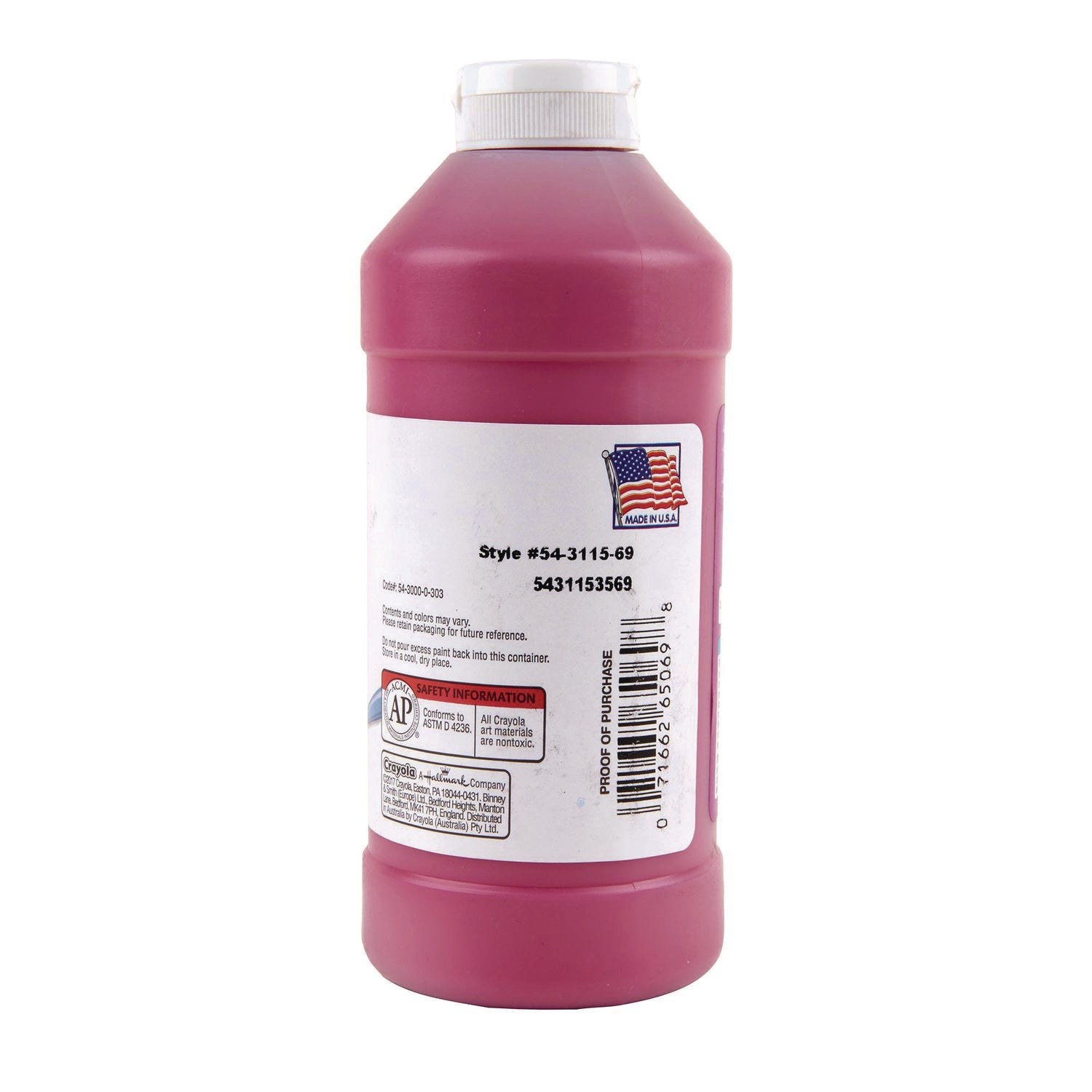 Crayola® Artista Ii Washable Tempera Paint, Magenta, 16 Oz Bottle