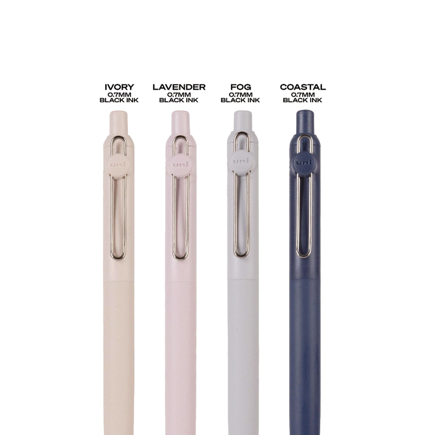 uniball® Zento Gel Pen, Retractable, Medium 0.7 mm, Black Ink, Assorted Barrel Colors, Dozen - Bloom Skins