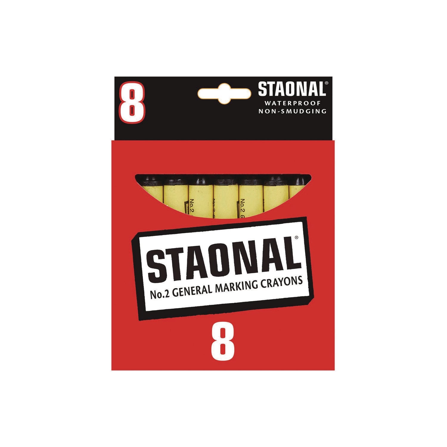 Staonal Marking Crayons | Black 8-Box
