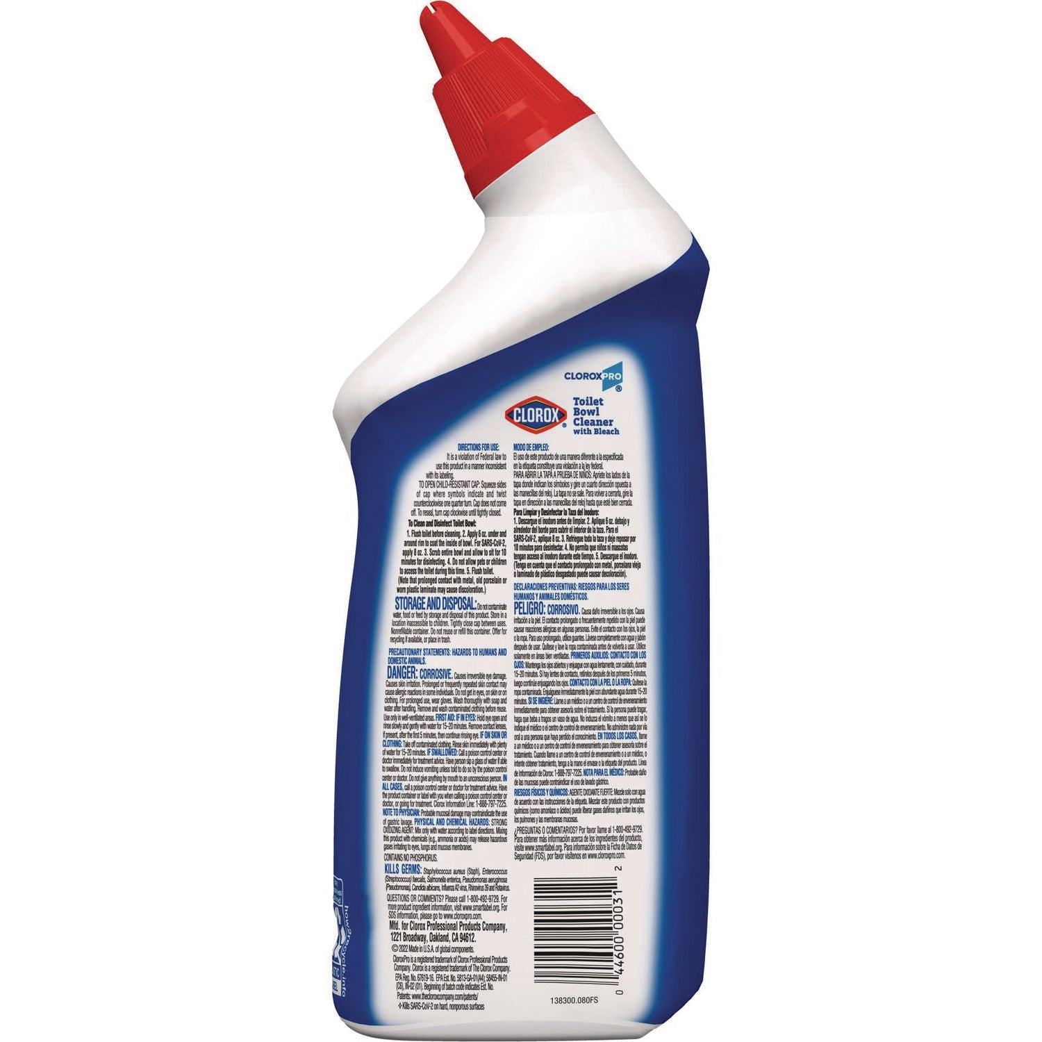 Clorox® Toilet Bowl Cleaner With Bleach, Fresh Scent, 24 Oz Bottle, 12/carton