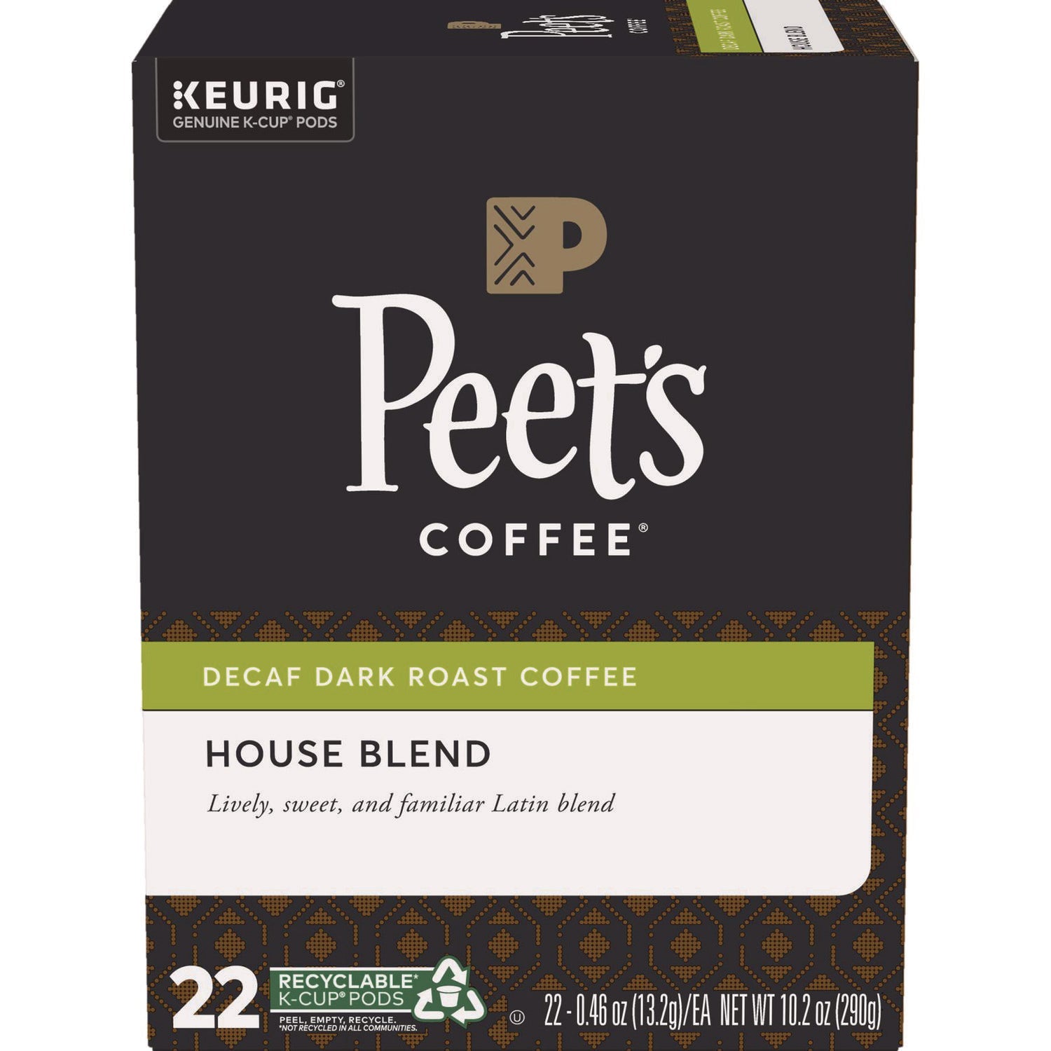 Peet's Coffee & Tea® House Blend Decaf K-Cups, 22/Box