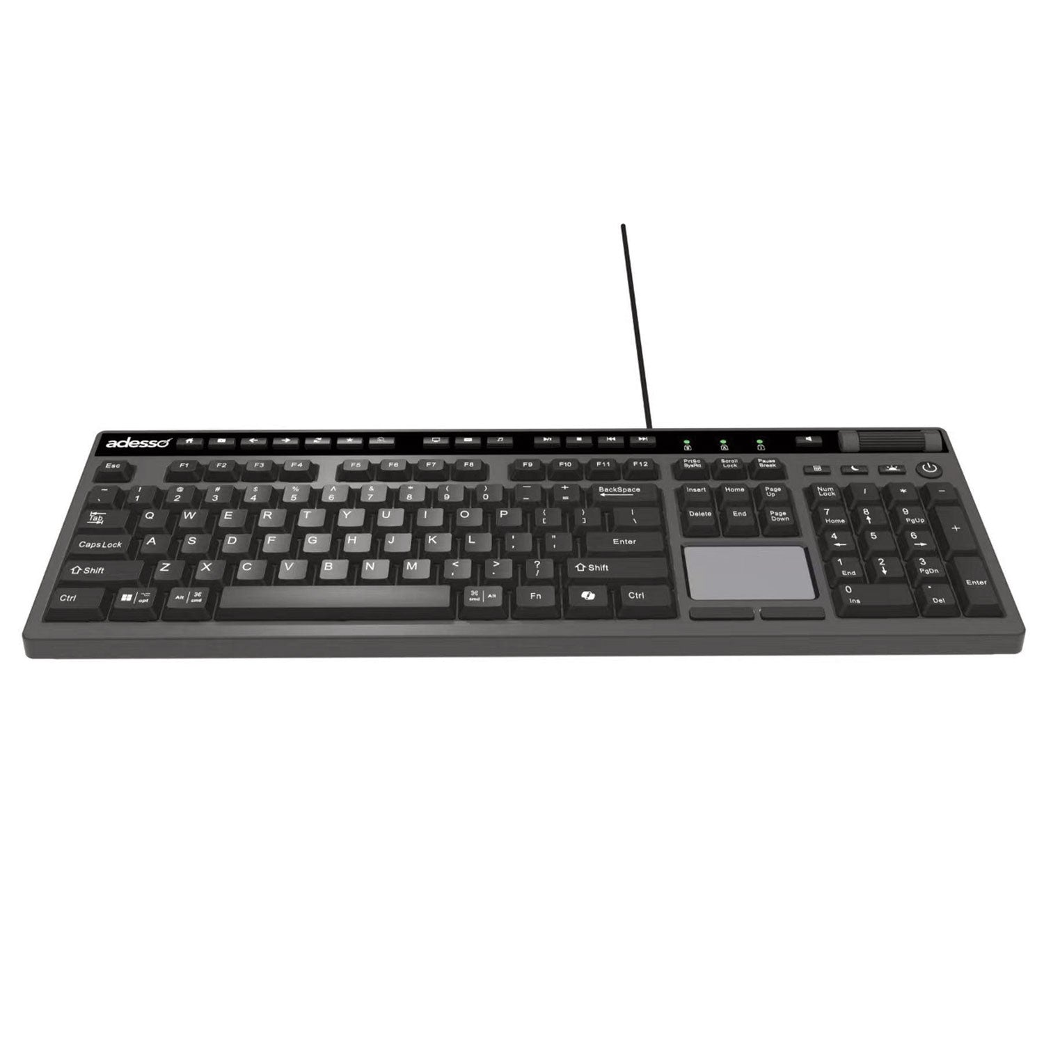Adesso CyberTouch Desktop Keyboard with Touchpad, Black - Bloom Skins