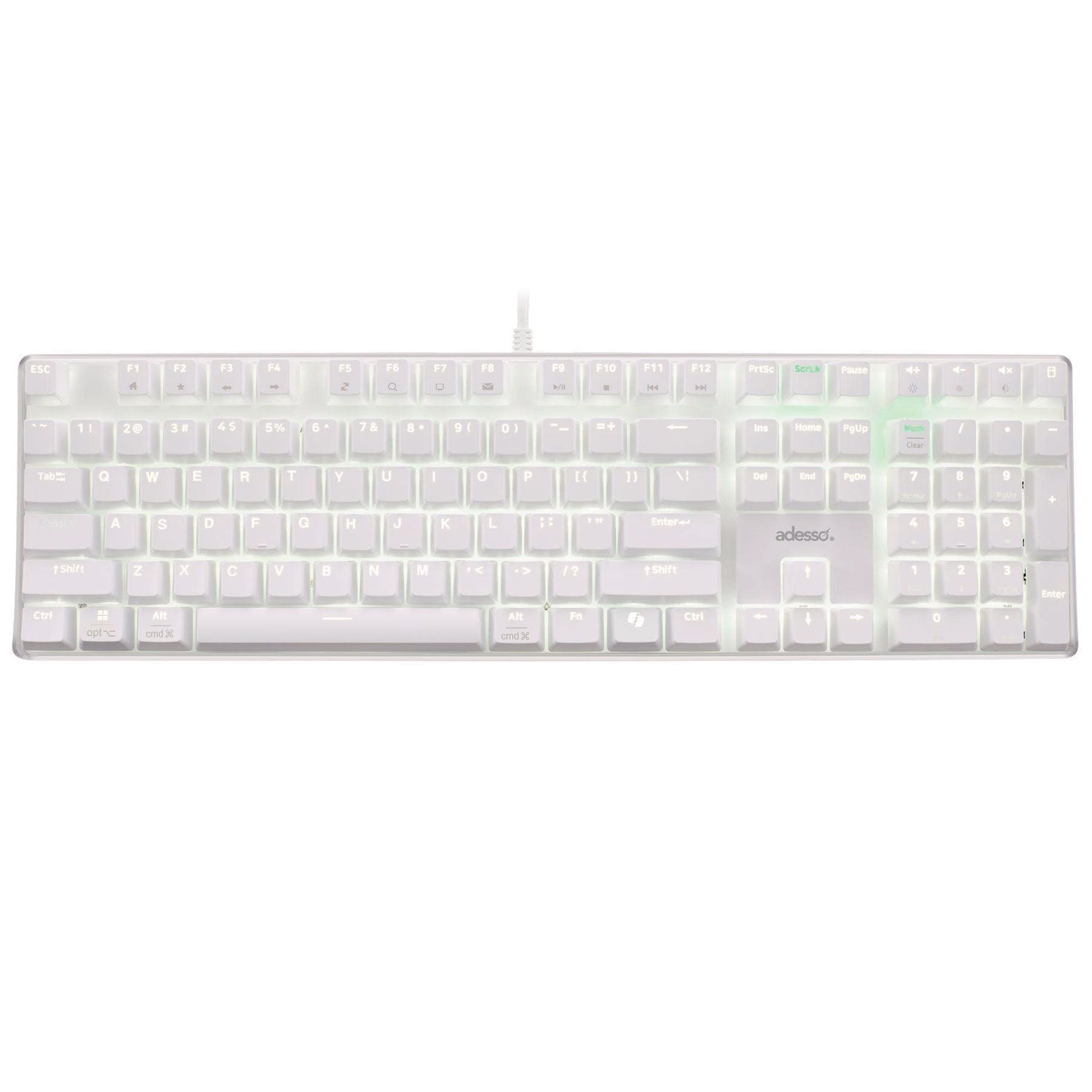 Adesso EasyTouch 680UW Keyboard, White - Bloom Skins