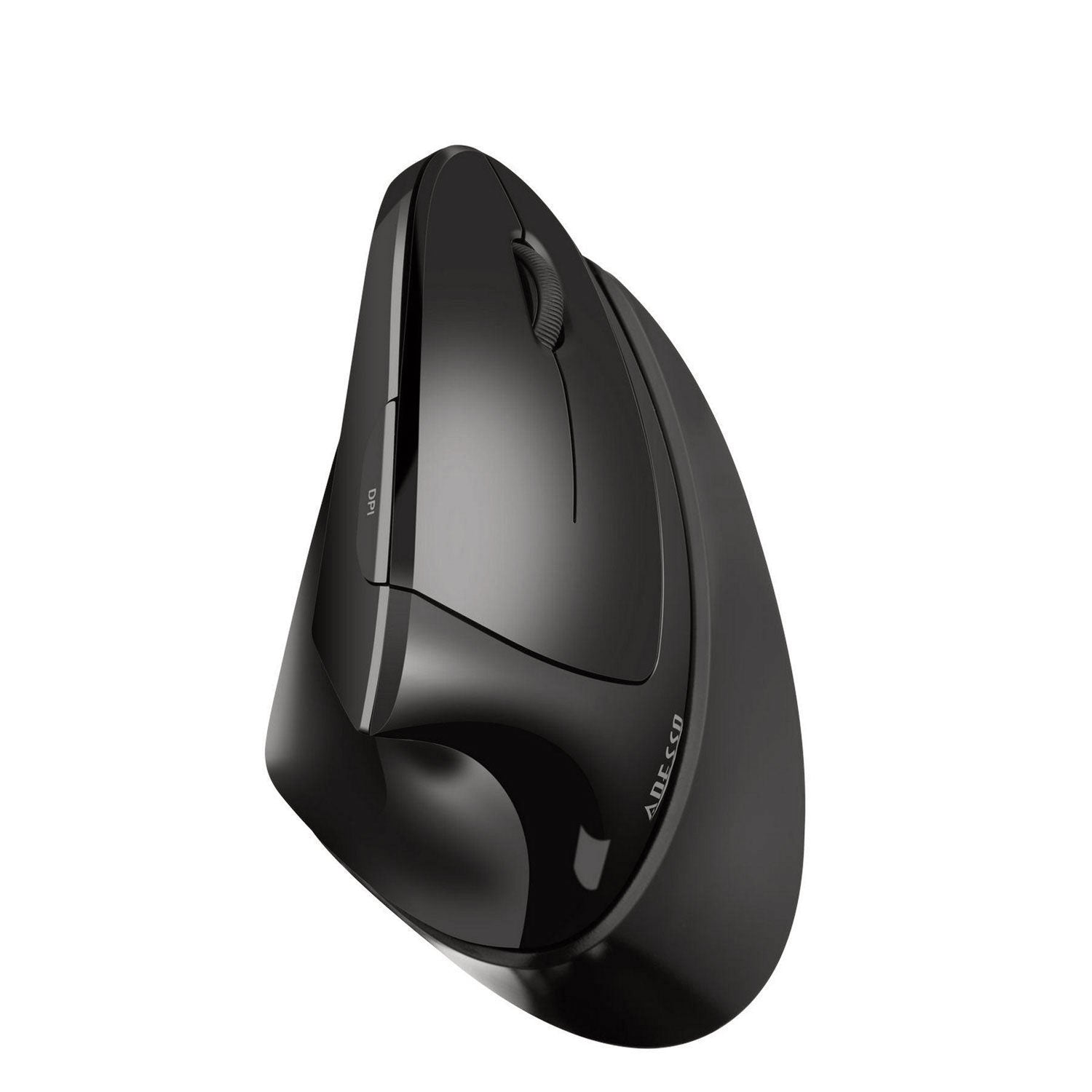 Adesso iMouse V30 Wireless Adjustable Vertical Ergonomic Mouse-TAA, 2.4 GHz/30 ft Wireless Range, Right Hand Use, Black - Bloom Skins