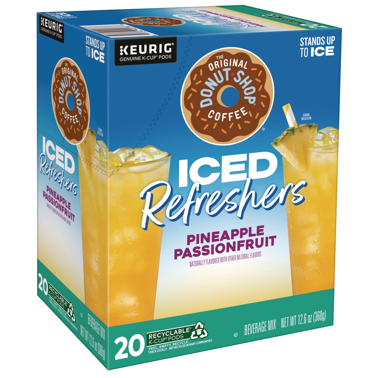 The Original Donut Shop® ICED Refreshers K-Cup Pods, Passion Fruit, 20/Box