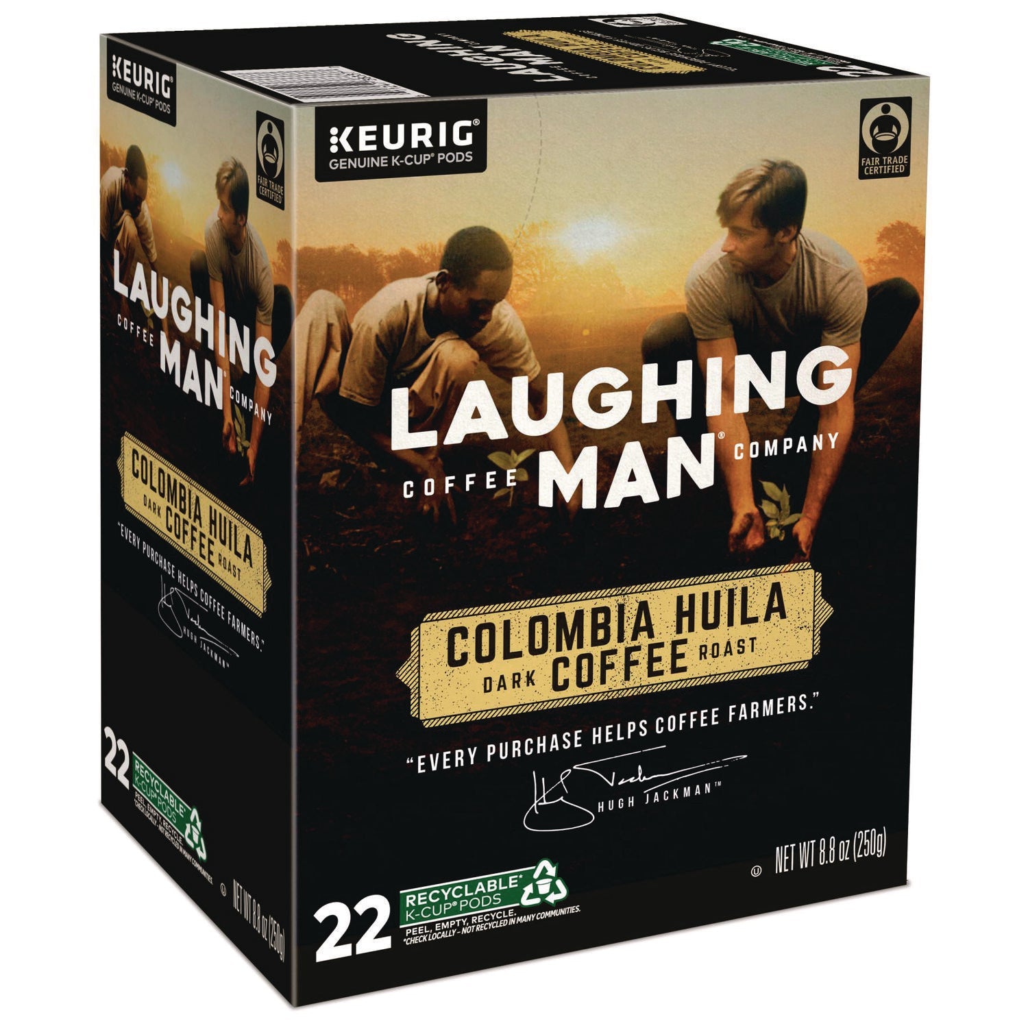 Laughing Man® Coffee Company Colombia Huila K-Cup Pods, 22/box