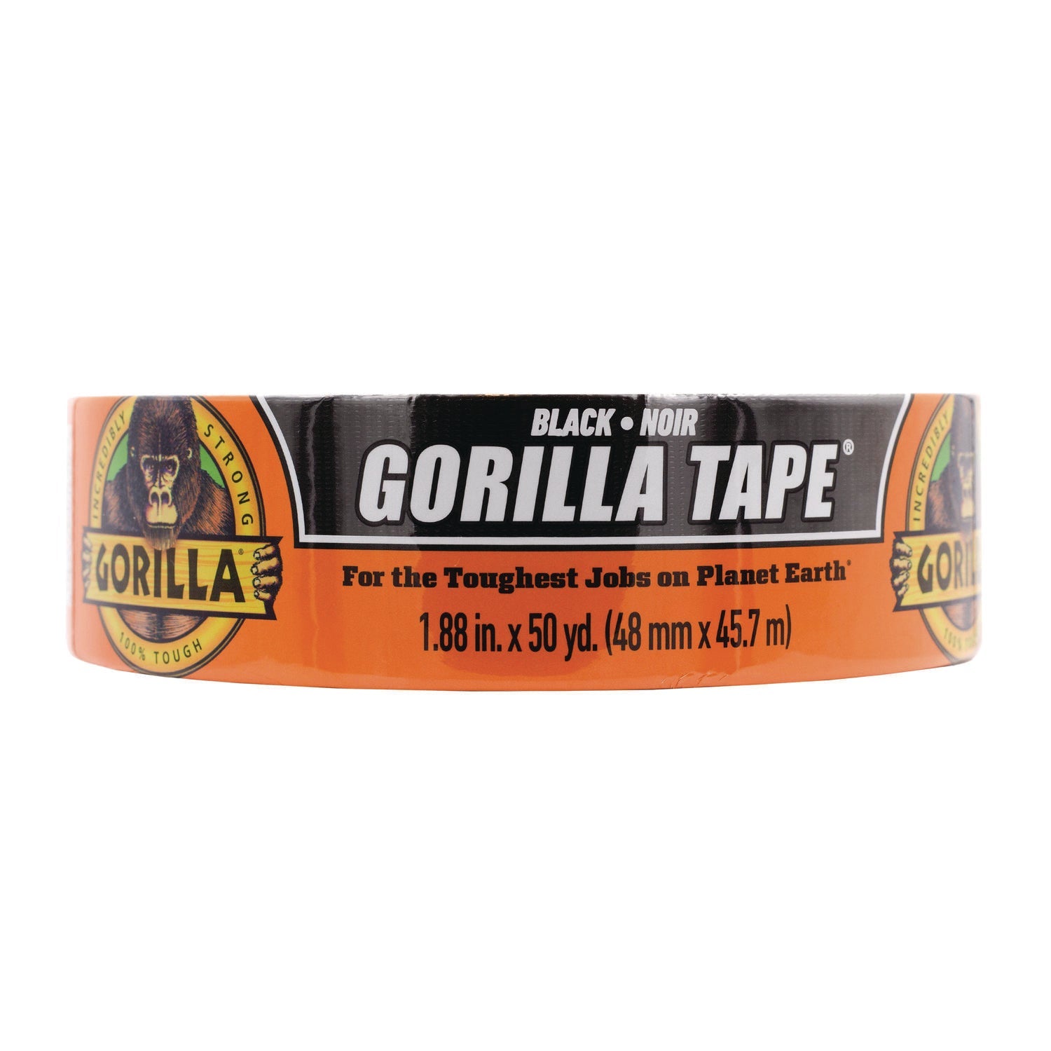 Gorilla® Gorilla Tape, 3" Core, 1.88" x 50 yds, Black