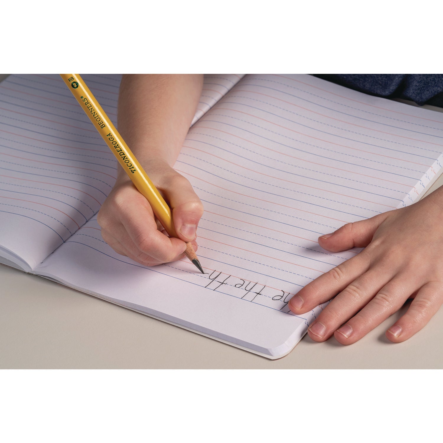 Dixon® Ticonderoga Beginners Woodcase Pencil with Eraser and Microban, HB (#2), Black Lead, Yellow Barrel, 12/Pack - Bloom Skins