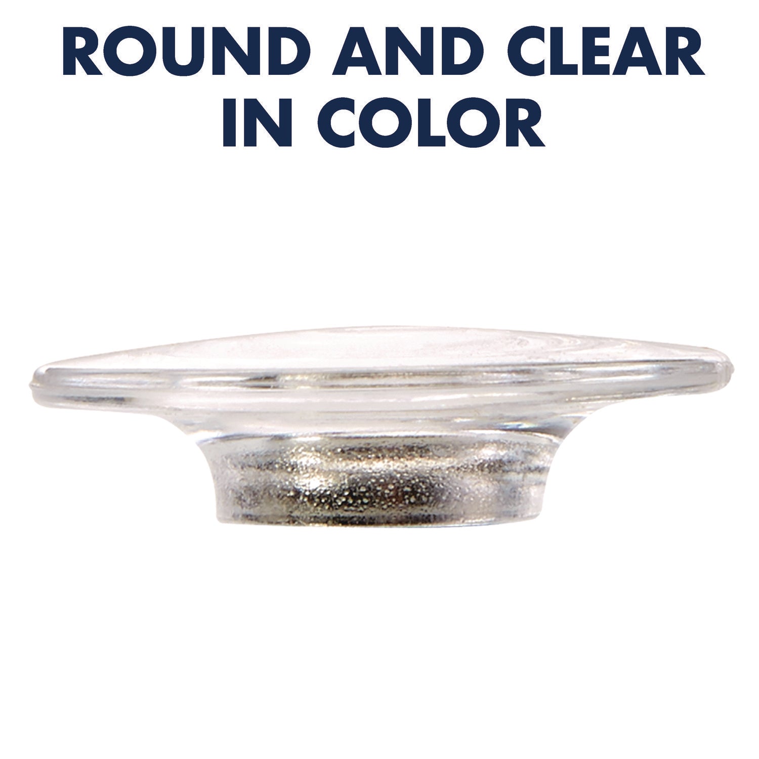 Quartet® Glass Magnets, Large, Clear, 0.45" Diameter, 6/Pack