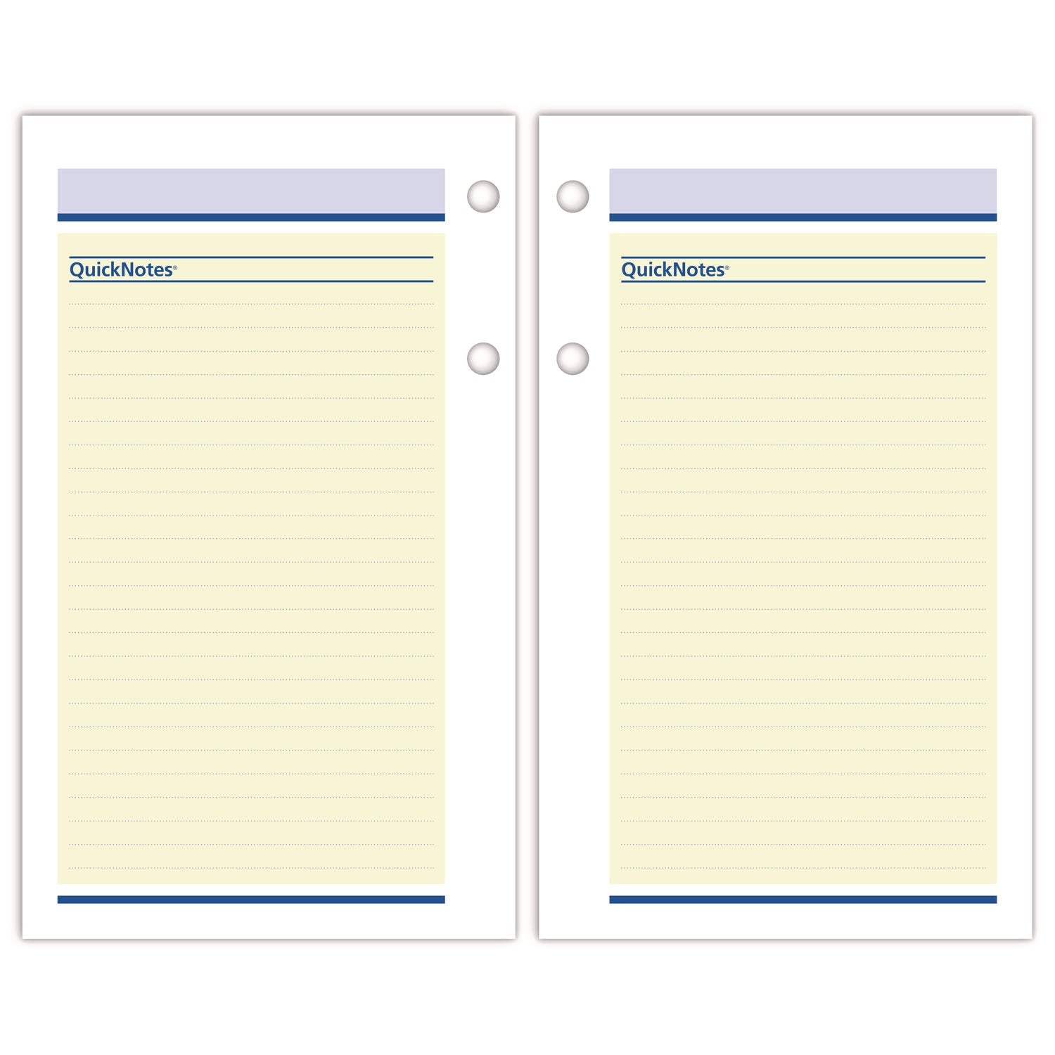 AT-A-GLANCE® QuickNotes Desk Calendar Refill, 3.5 x 6, White/Yellow/Blue Sheets, 12-Month (Jan to Dec): 2025
