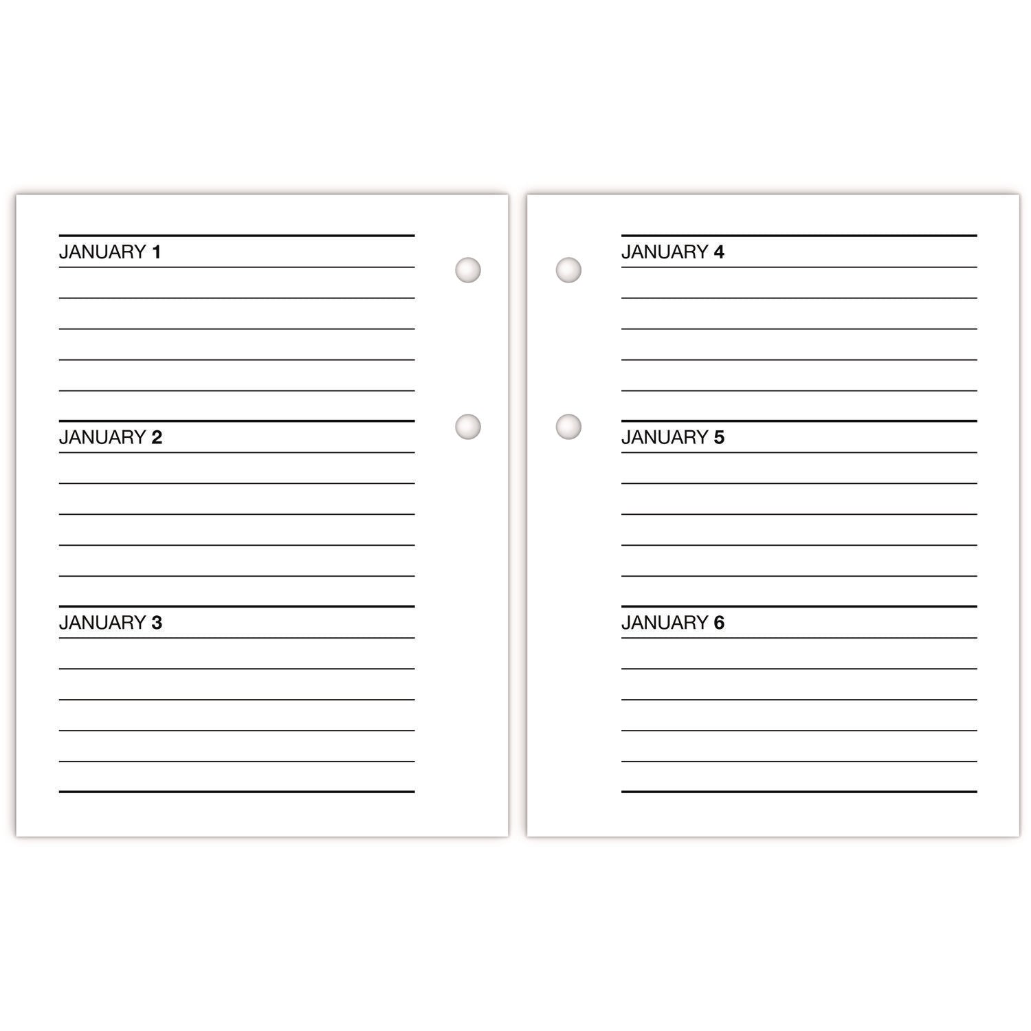 AT-A-GLANCE® Compact Desk Calendar Refill, 3 x 3.75, White Sheets, 12-Month (Jan to Dec): 2025