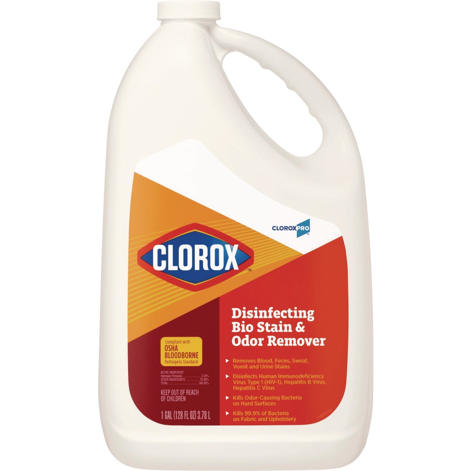 Clorox® Disinfecting Bio Stain And Odor Remover, Fragranced, 128 Oz Refill Bottle
