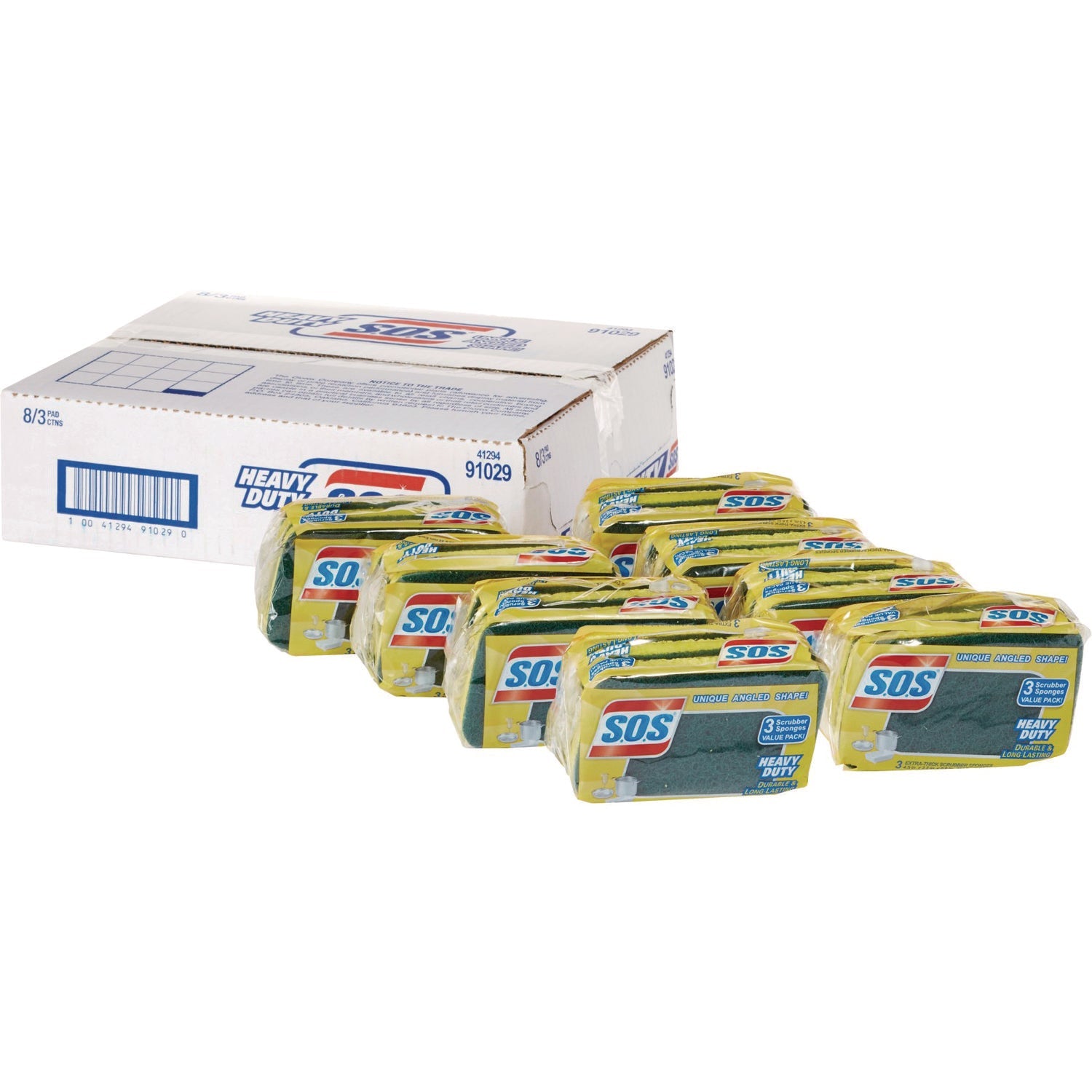 S.O.S. Heavy Duty Scrubber Sponge | 24/Carton