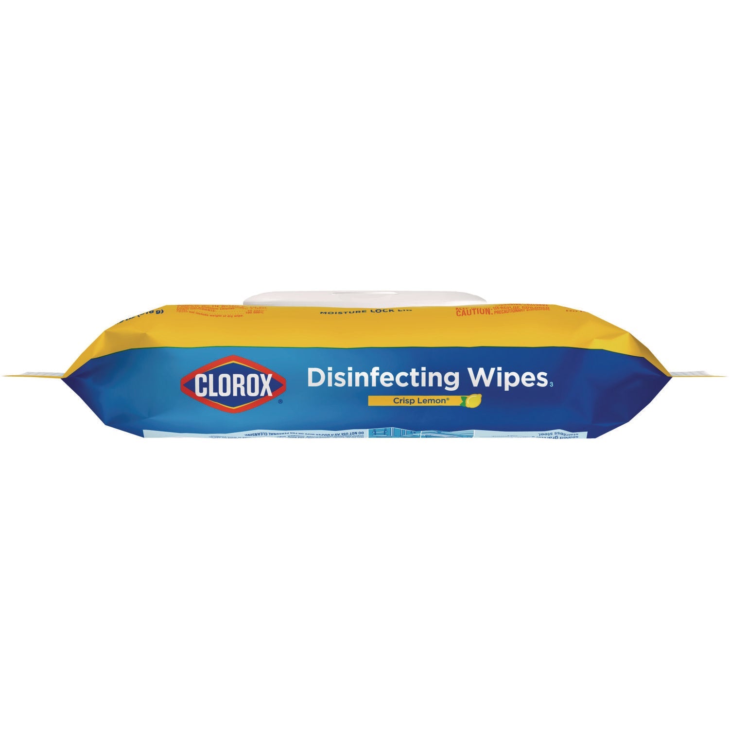 Clorox® Disinfecting Cleaning Wipes, Flex Pack, 1-Ply, 8 x 7, Lemon Scent, White, 75 Towels/Box