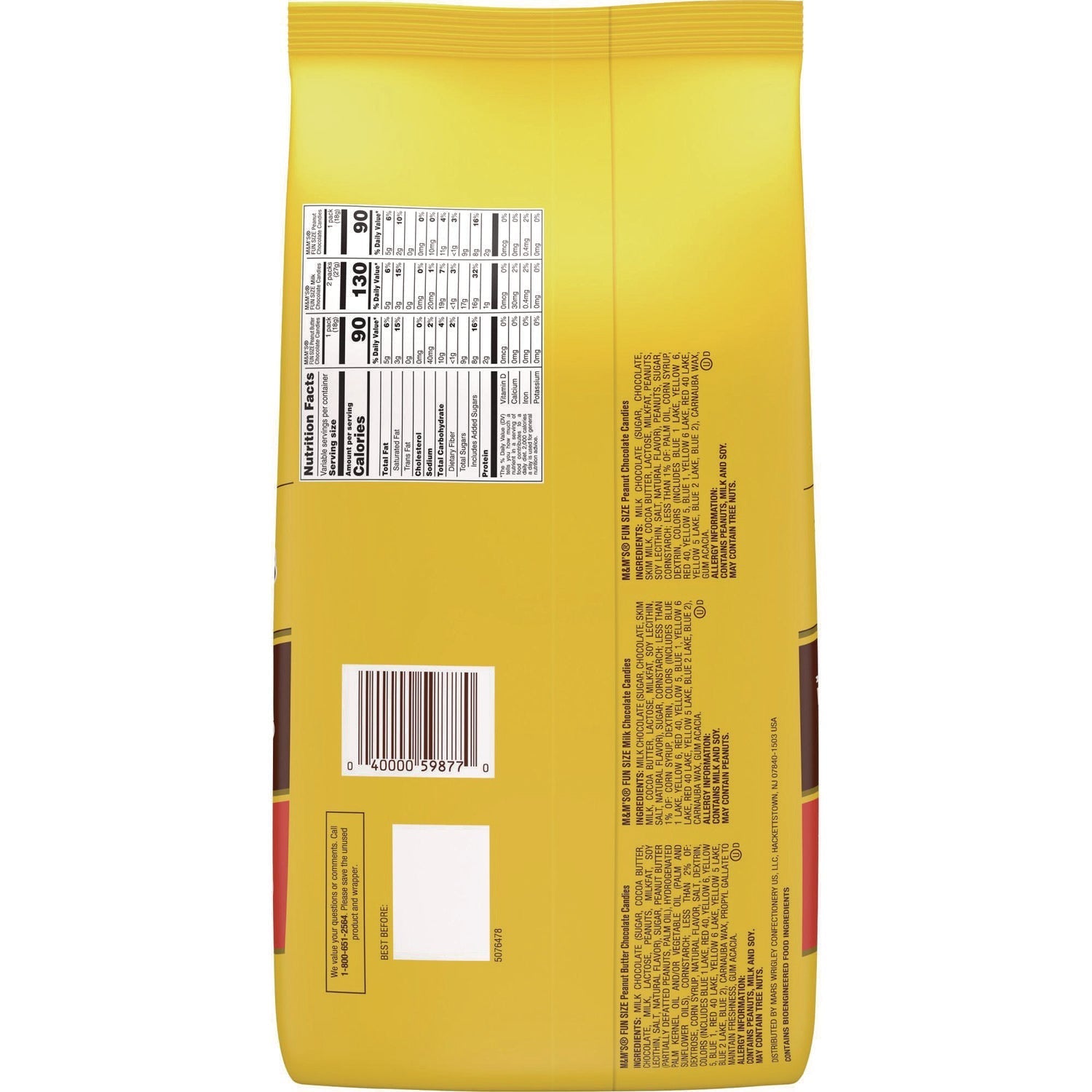 M & M's® M and M'S Milk Chocolate, Peanut and Peanut Butter Variety Pack Fun Size Chocolate Candy Assortment, 19.41 oz Bag - Bloom Skins