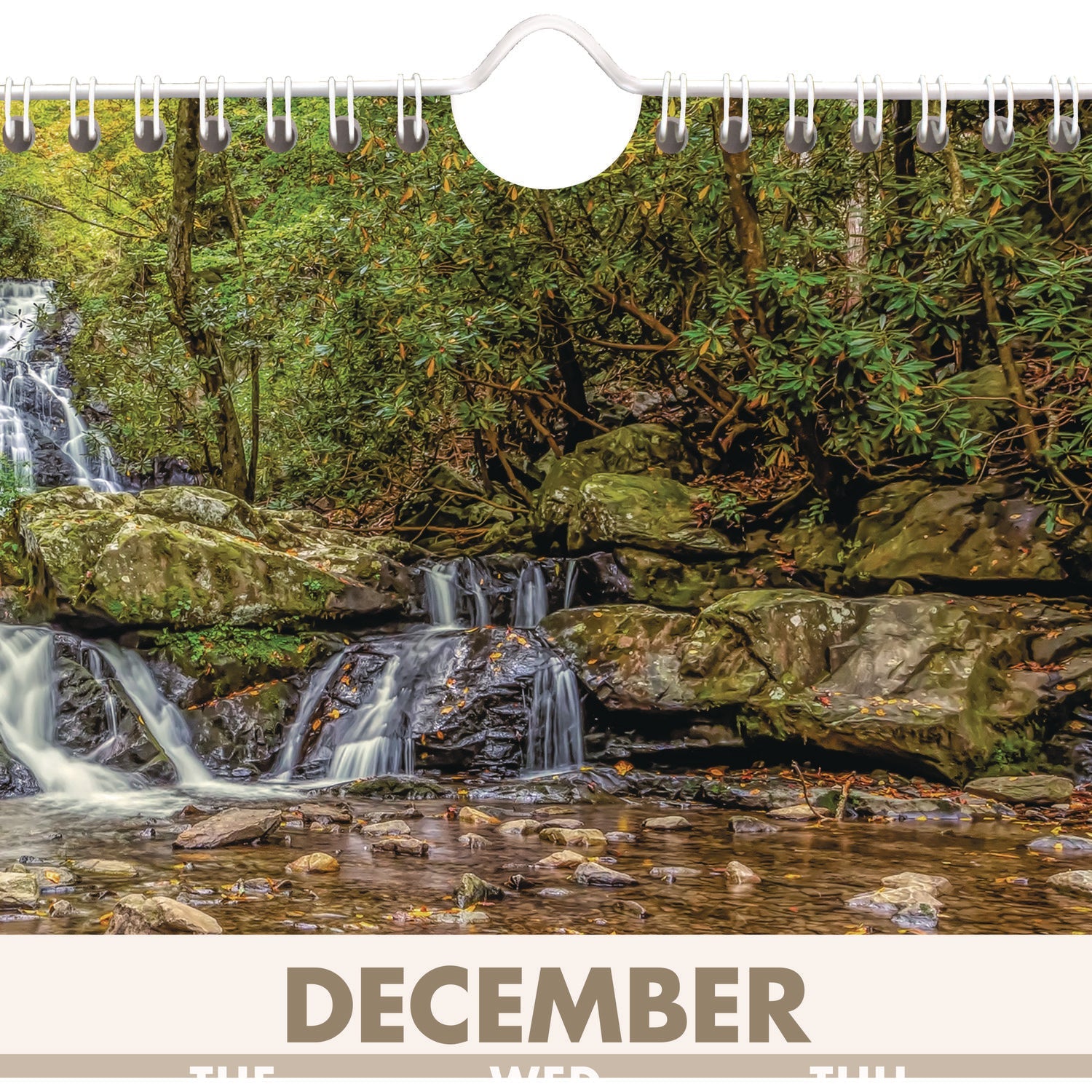 AT-A-GLANCE® Scenic Three-Month Wall Calendar, Landscape Photography, 12 x 27, White Sheets, 14-Month: Dec 2024 to Jan 2026