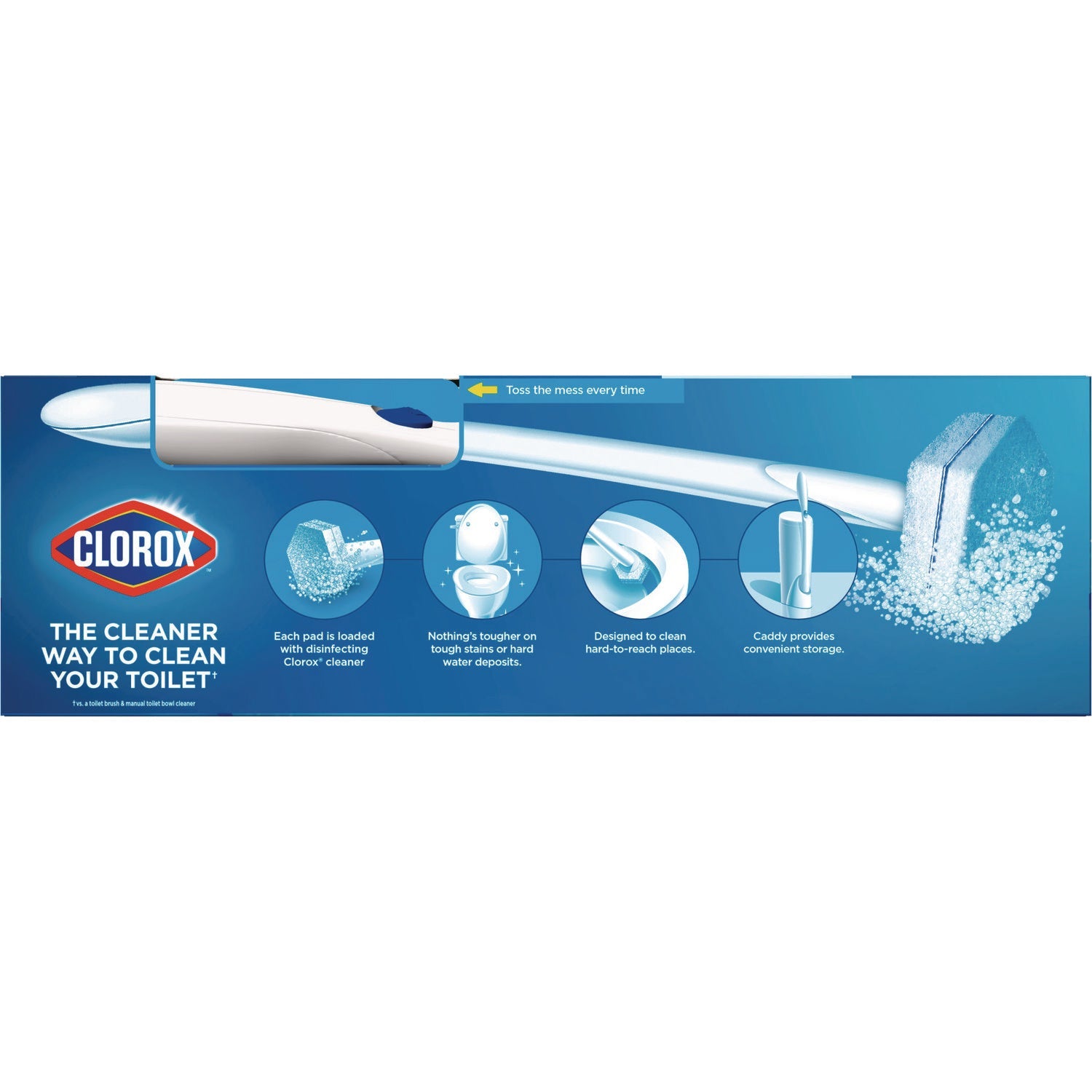 Clorox® Toiletwand Disposable Toilet Cleaning System: Handle, Caddy And Refills, White