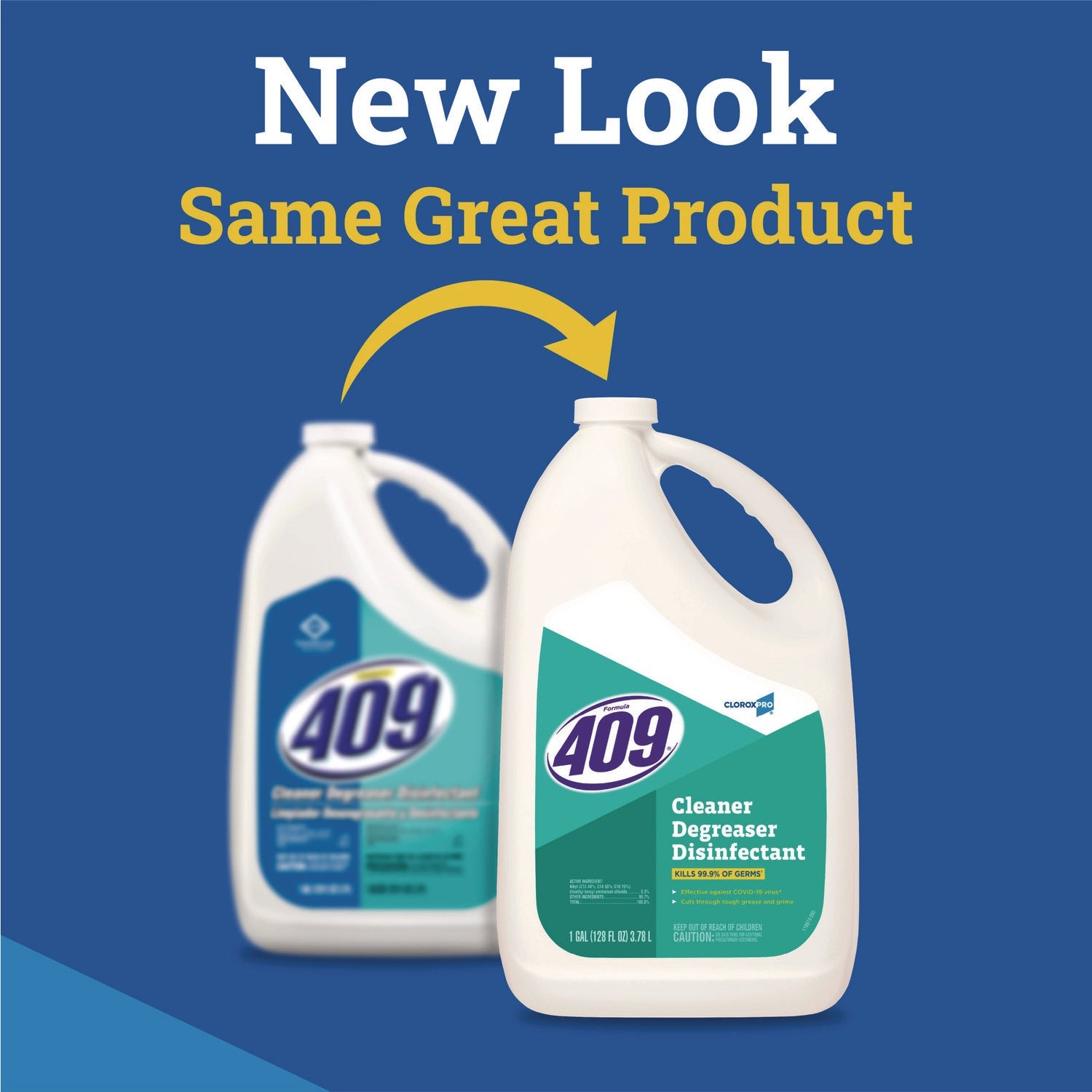 Formula 409® CloroxPro Cleaner Degreaser Disinfectant, 128 oz Refill, 4/Carton