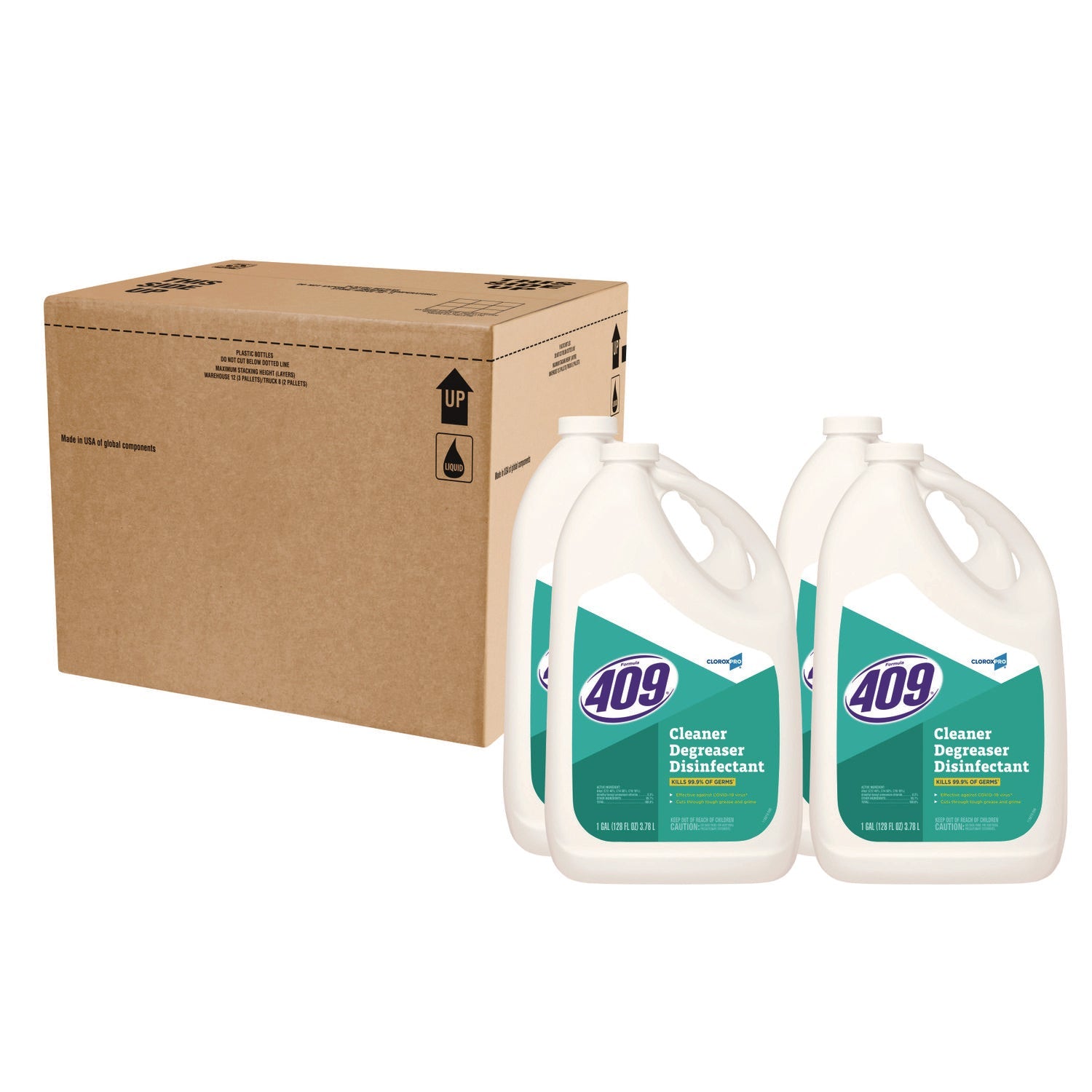 Formula 409® CloroxPro Cleaner Degreaser Disinfectant, 128 oz Refill, 4/Carton