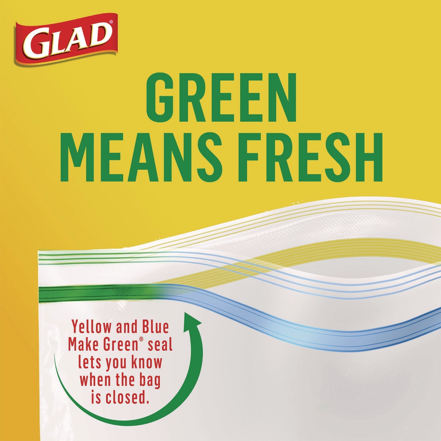 Glad® Zipper Food Storage Sandwich Bags, 6.63 x 5.88, Clear, 50 Bags/Box, 12 Boxes/Carton