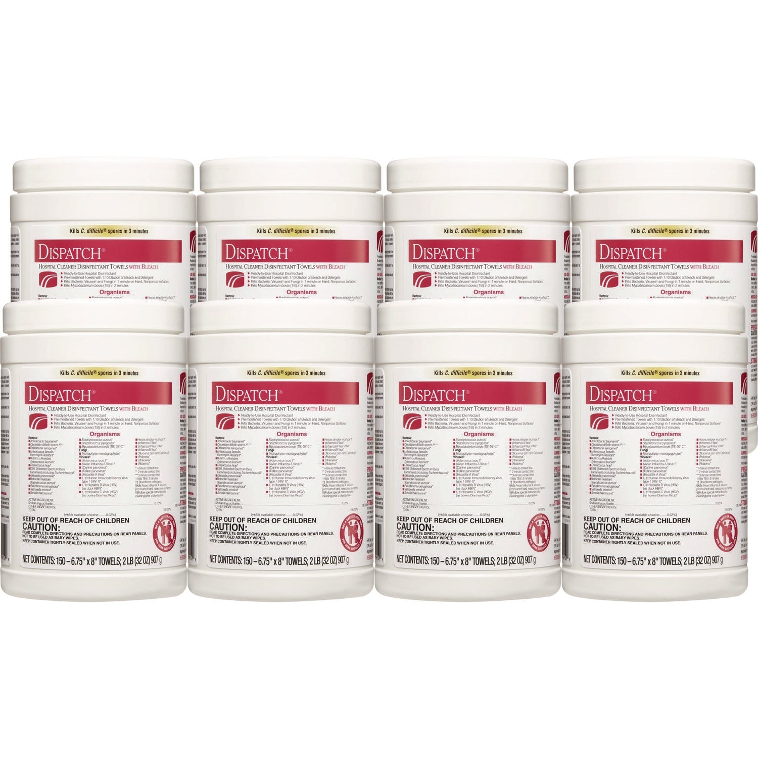 Dispatch Hospital Cleaner Disinfectant Towels