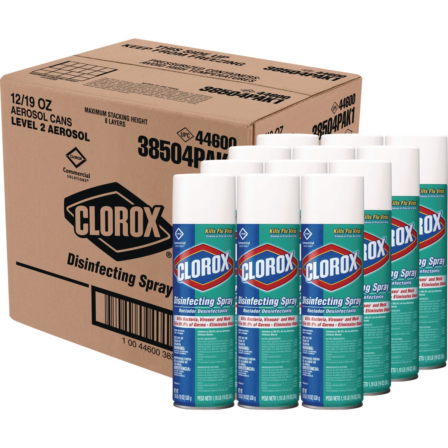 Clorox® Disinfecting Spray, Fresh, 19 Oz Aerosol Spray, 12/carton