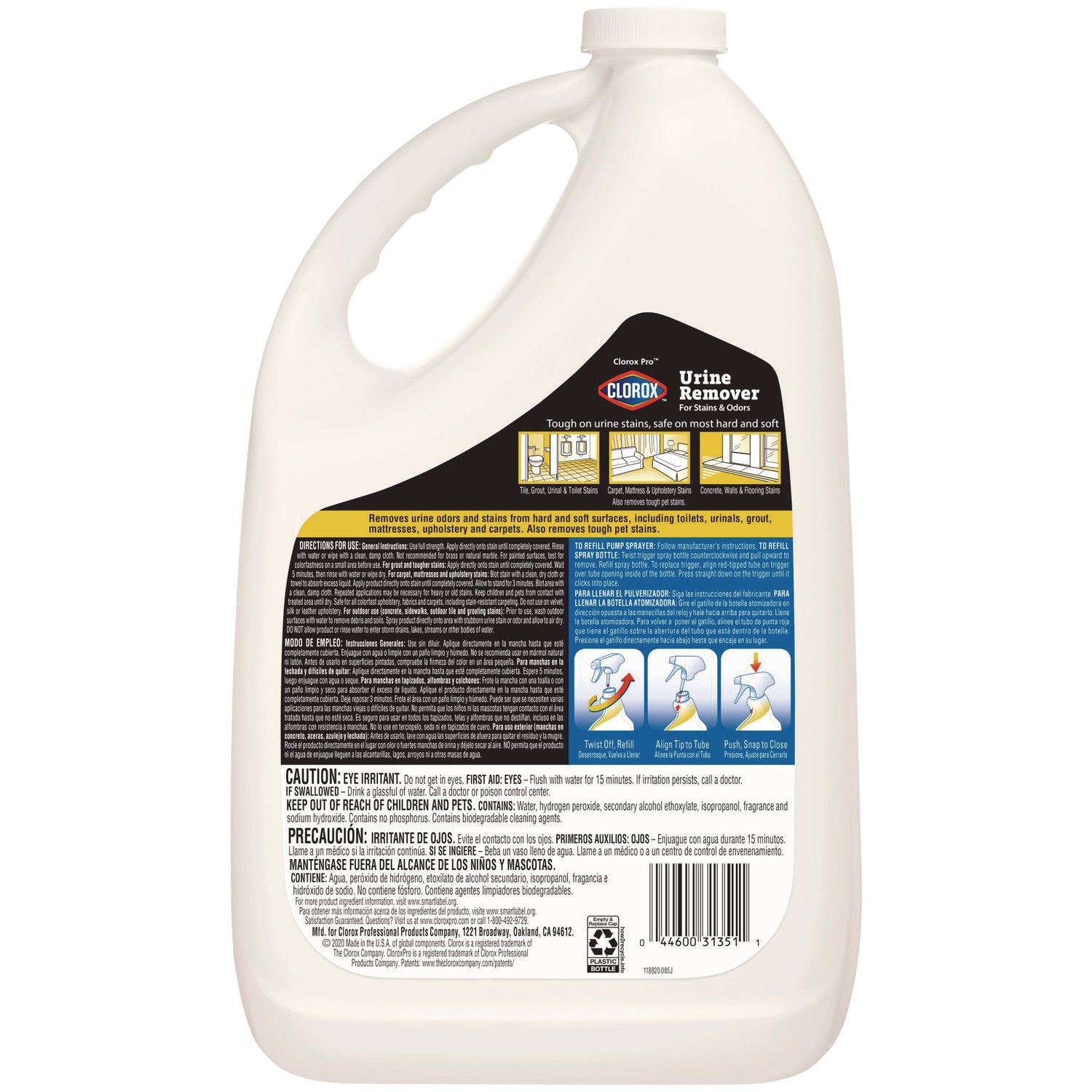 Clorox® CloroxPro Urine Remover for Stains and Odors, 128 oz Refill Bottle