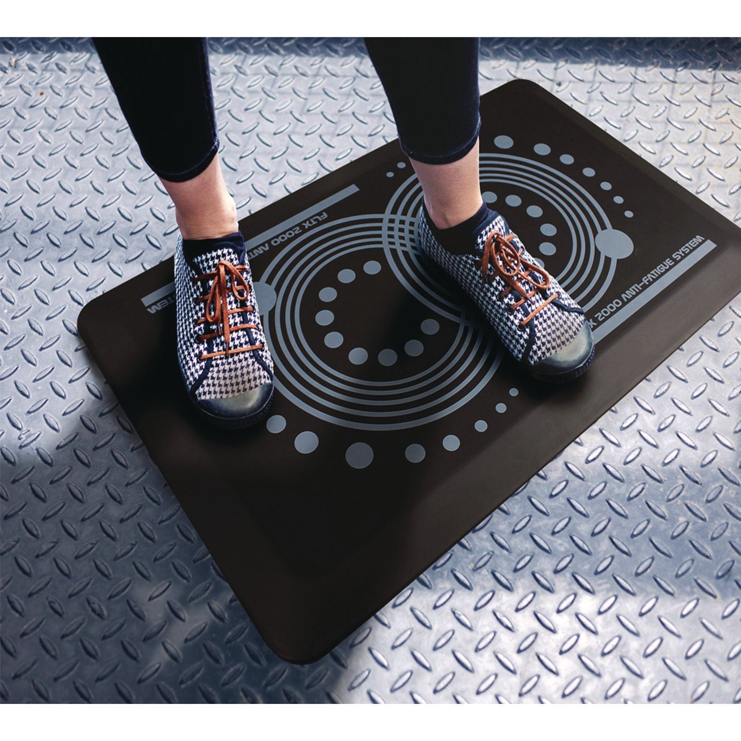 Floortex® AFS-TEX 2000 Anti-Fatigue Mat, 16 x 24, Midnight Black