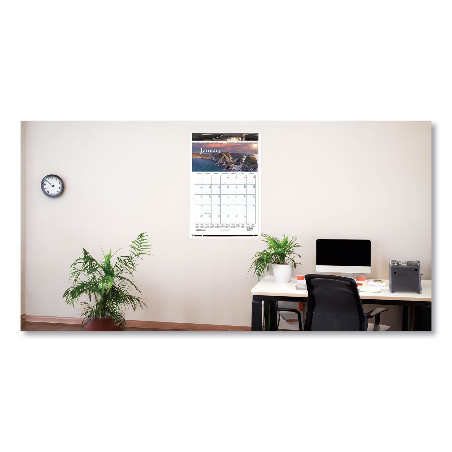 House of Doolittle™ Earthscapes Recycled Monthly Wall Calendar, Scenic Beauty Photography, 12 x 16.5, White Sheets, 12-Month (Jan-Dec): 2025 - Bloom Skins