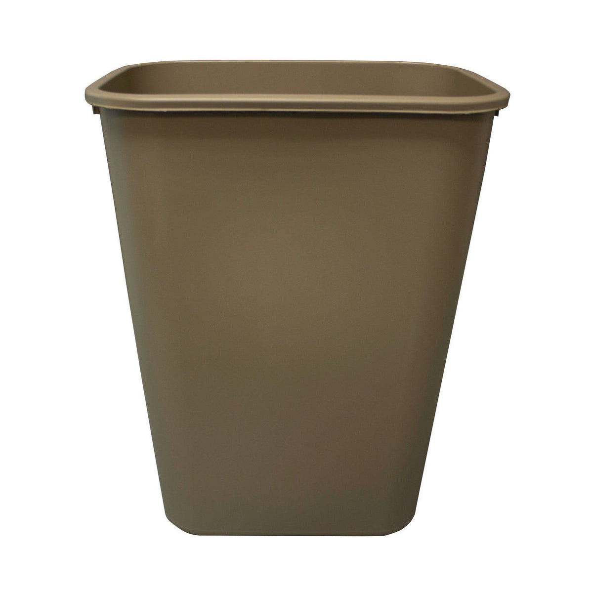 Impact® Soft-Sided Wastebasket, 41 qt, Polyethylene, Beige