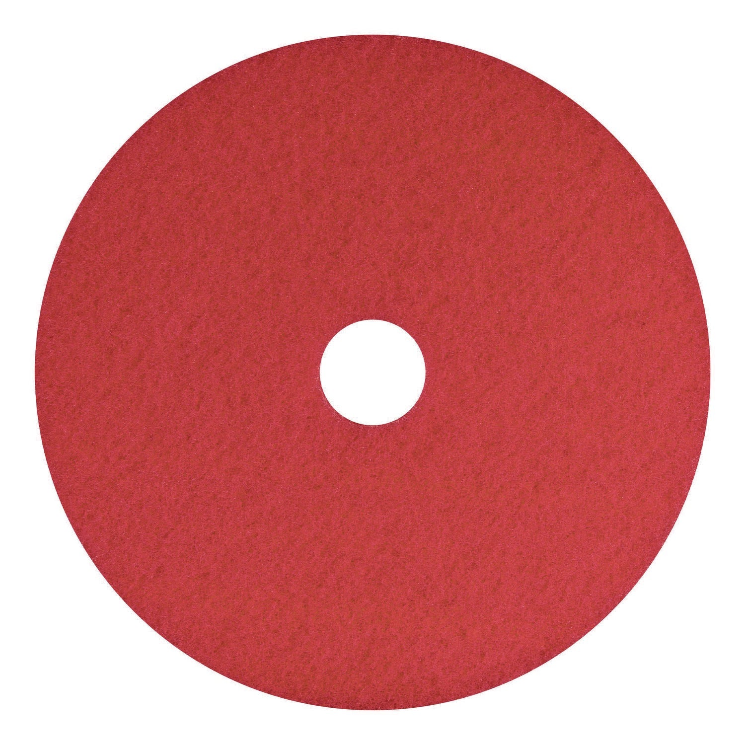 Americo® Buffing Pads, 12" Diameter, Red, 5/Carton
