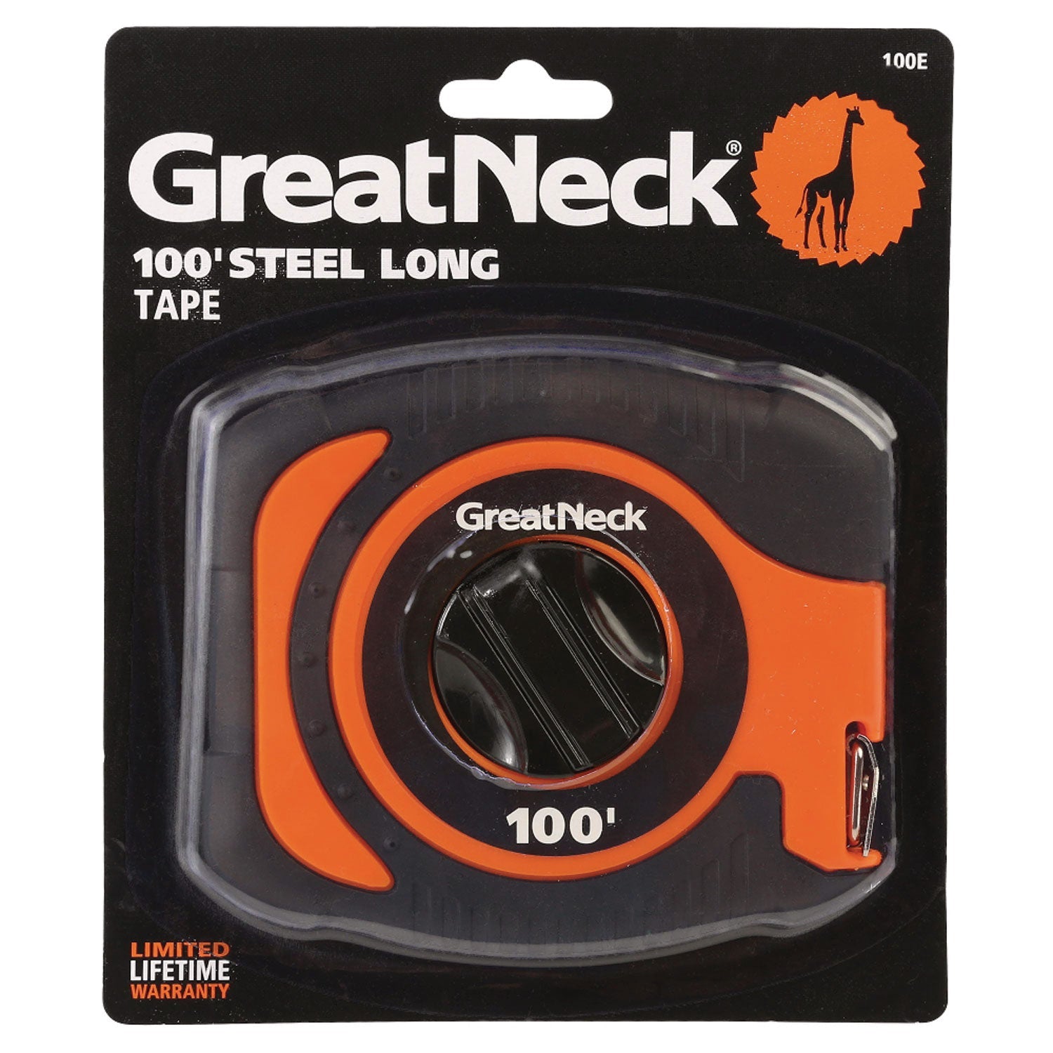 Great Neck® English Rule Measuring Tape, 0.38" x 100 ft, Steel, Yellow