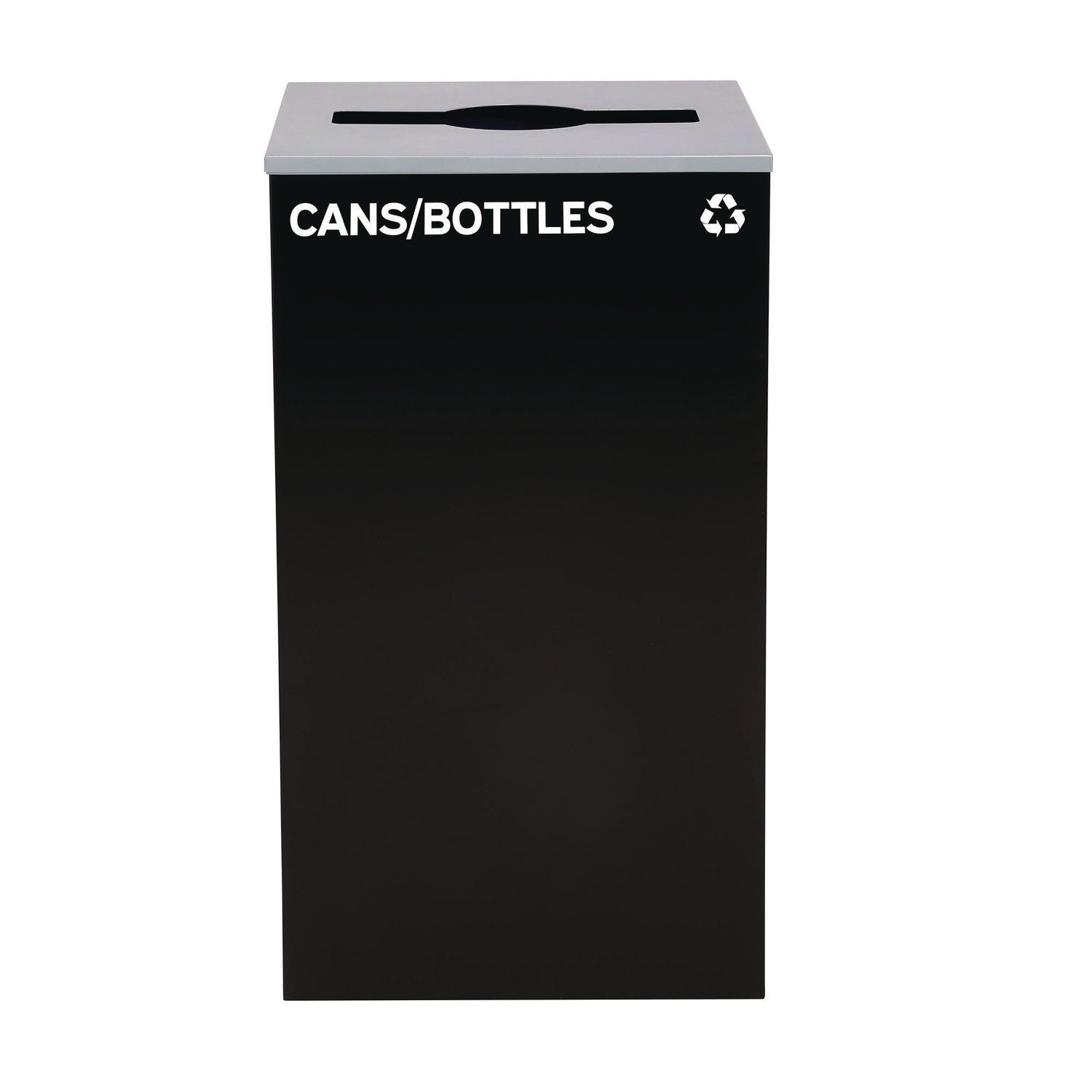 Alpine Industries 29 Gallon Trash/Recycling Cans, Steel, Black Cans/Bottles Recycling Can with Mixed Lid - Bloom Skins