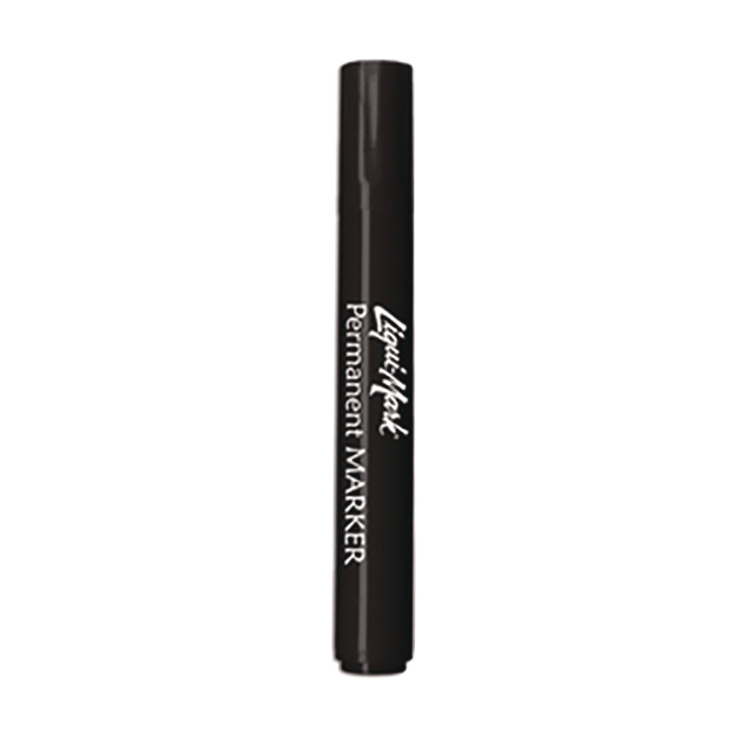 Liqui-Mark® Permanent Marker, Chisel Tip, Black, Dozen