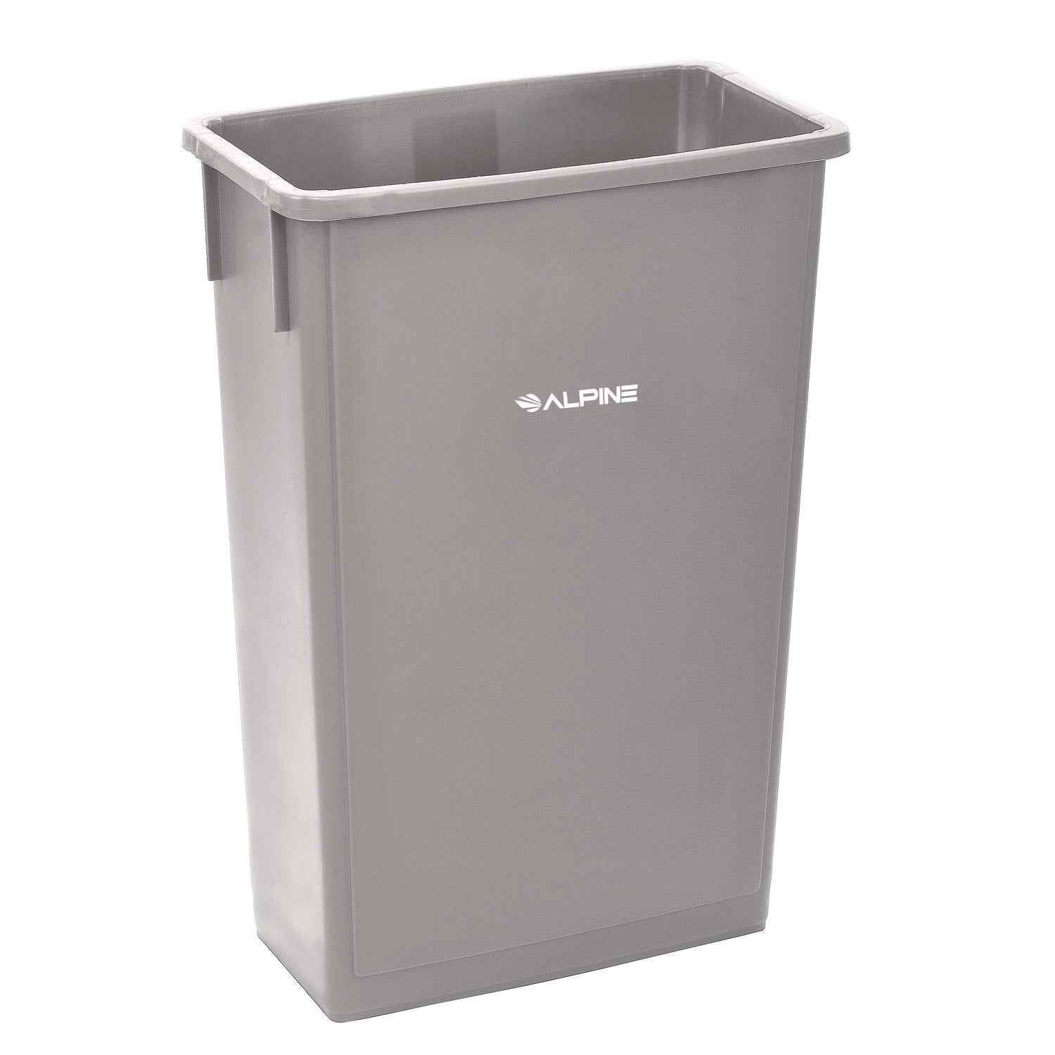 Alpine Industries Slim 23 Gallon Indoor Trash Can, Plastic, Gray