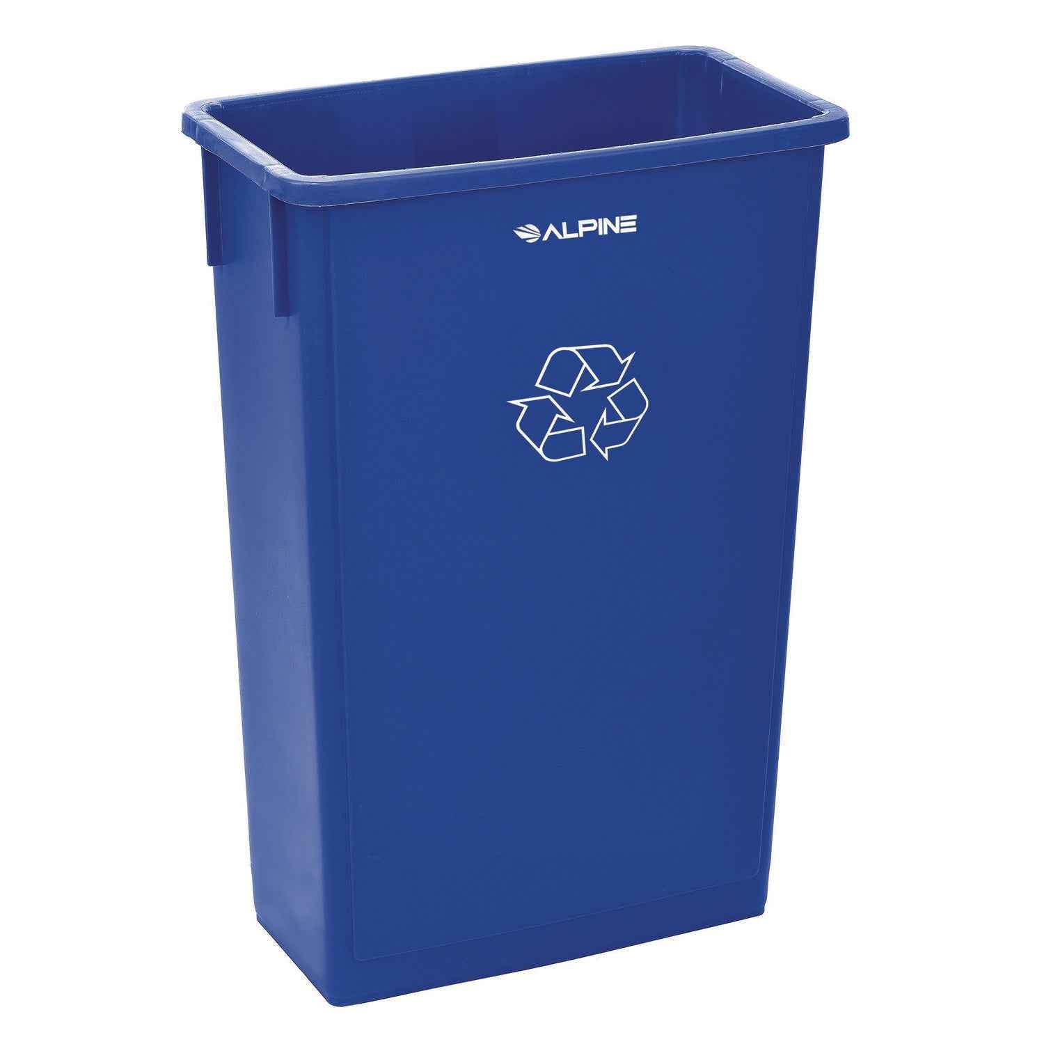 Alpine Industries Slim 23 Gallon Recycling Bin, Plastic, Blue