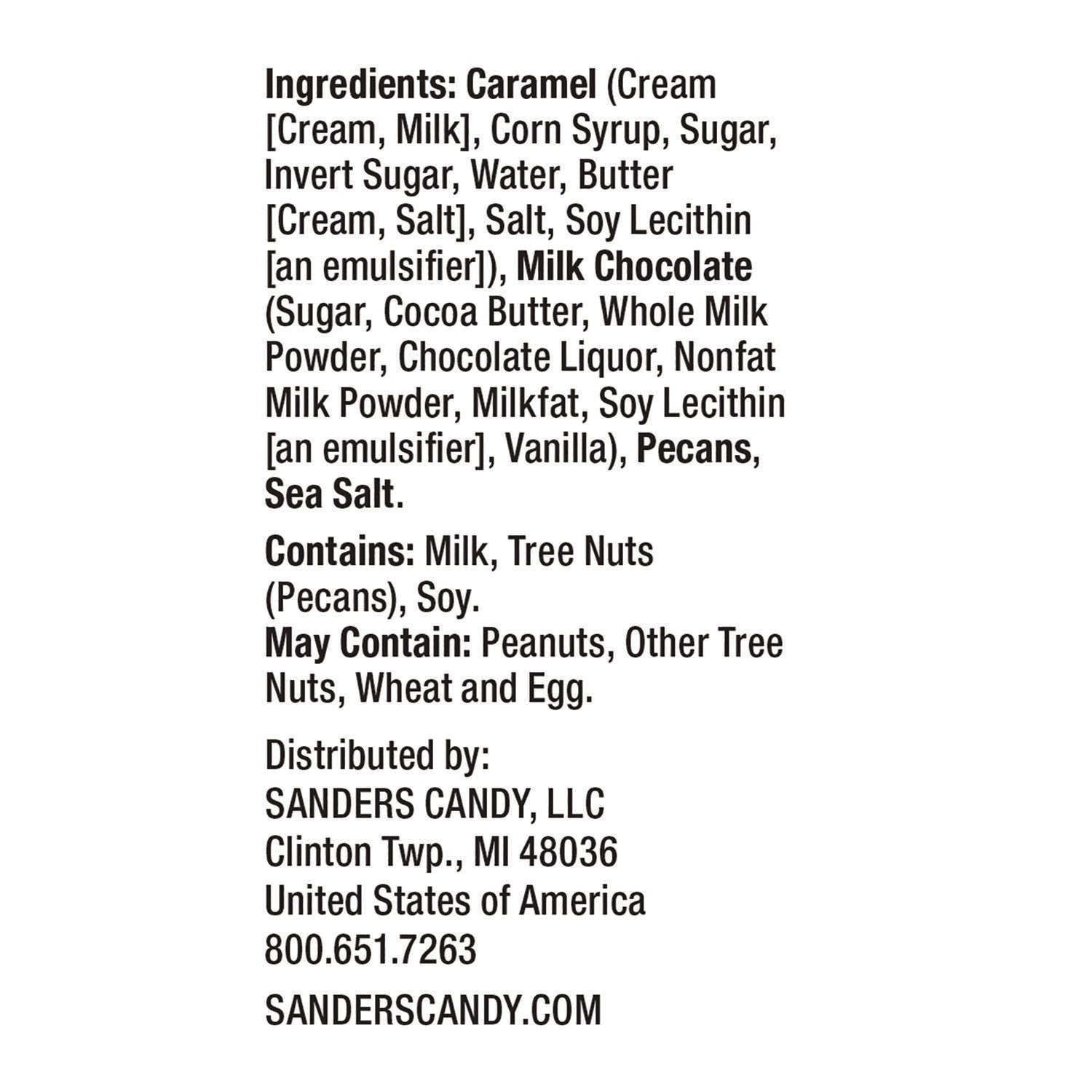 Sanders® Small Batch wonders Sea Salt Caramel Pecan Clusters, 18 oz Tub - Bloom Skins