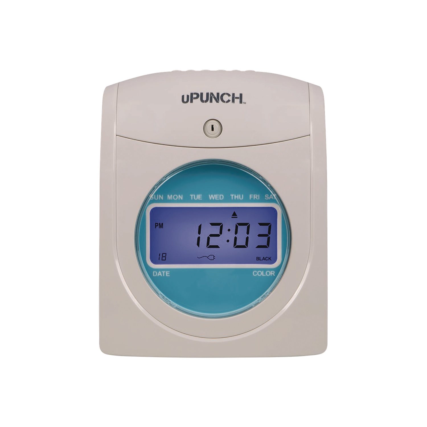 uPunch™ Digital Auto-Align Punch Time Clock Bundle, White