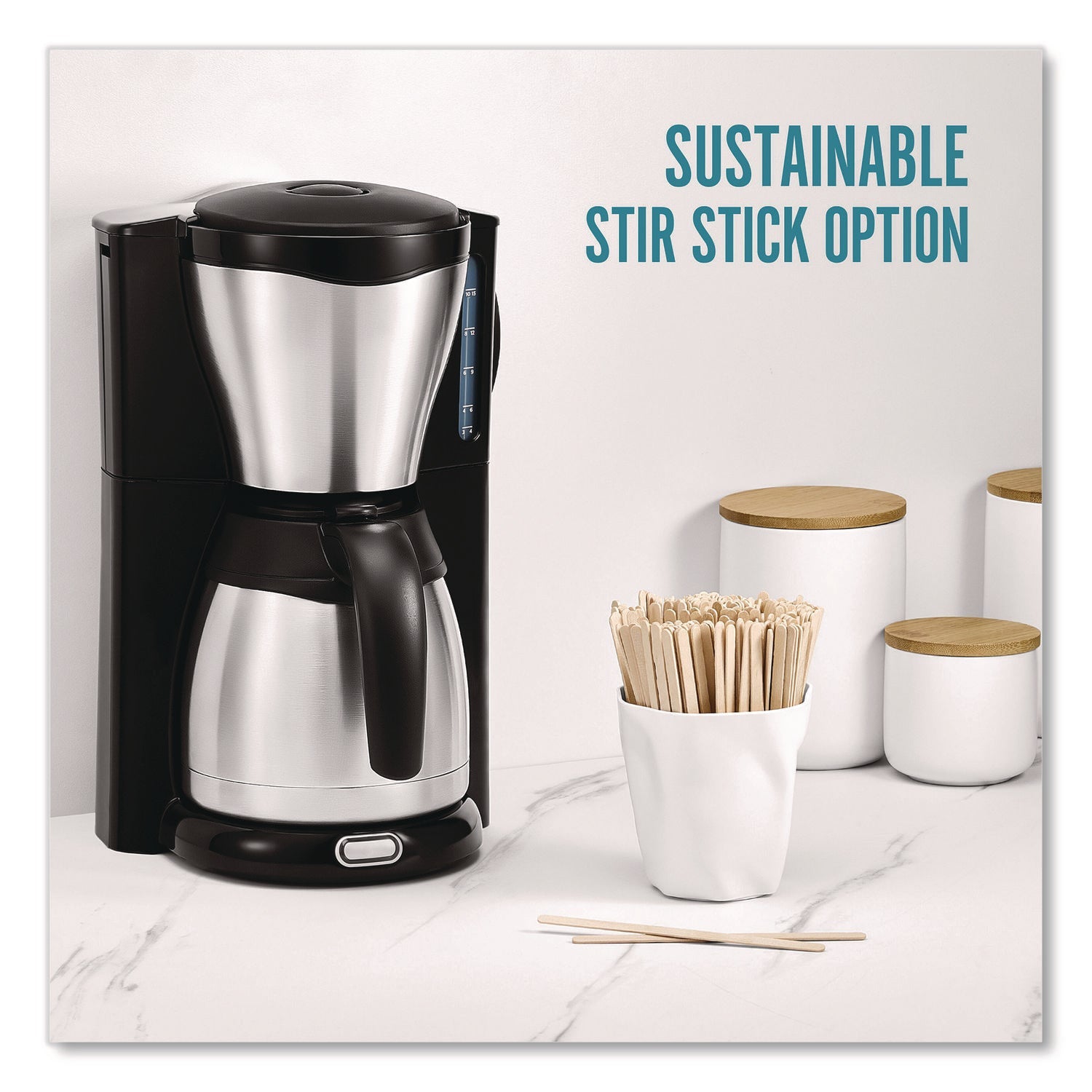 Perk™ Wood Stirrer, 5.5", 1,000/Pack