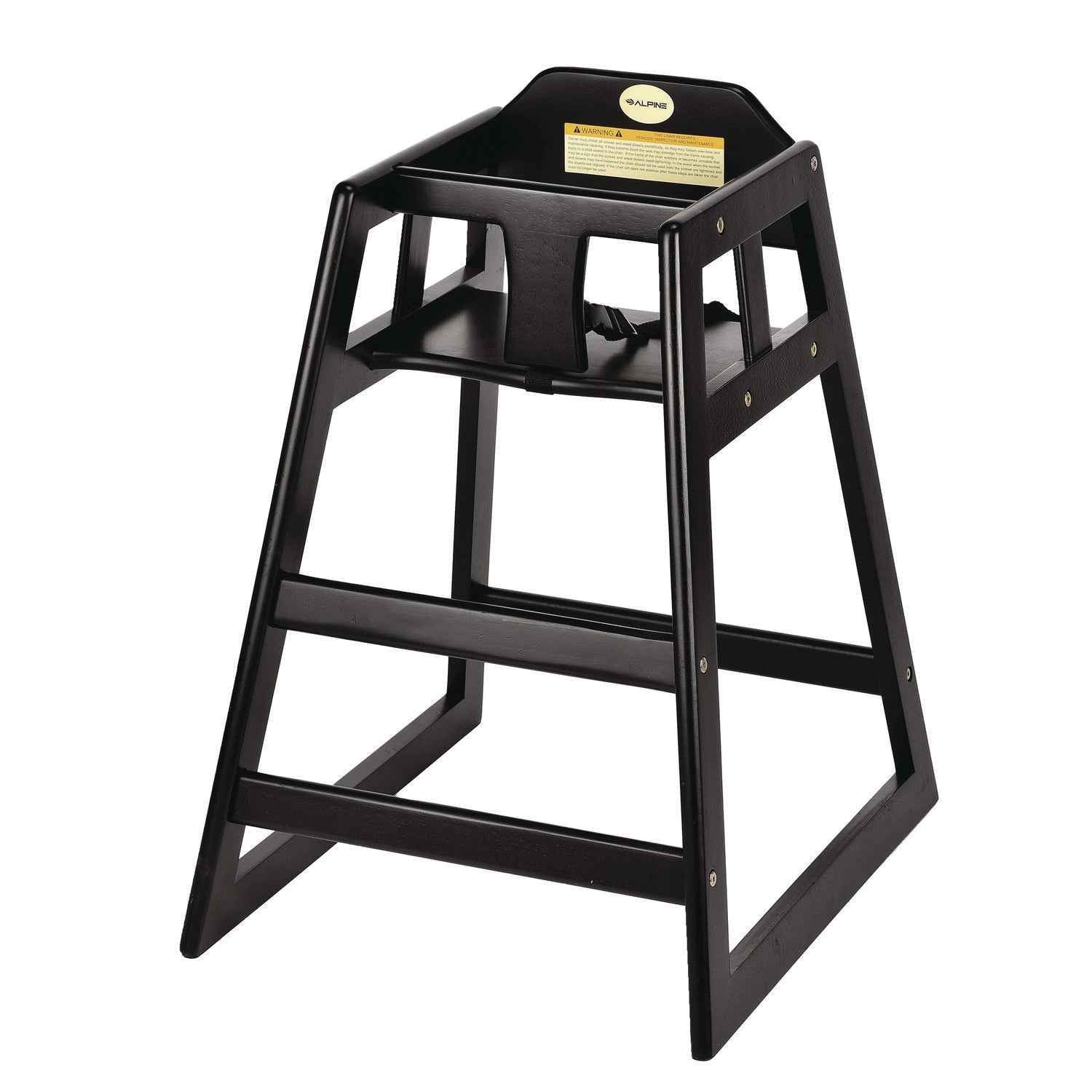Alpine Industries Wooden Stackable High Chair, Supports Up to 50 lb, 29.02" h, Espresso