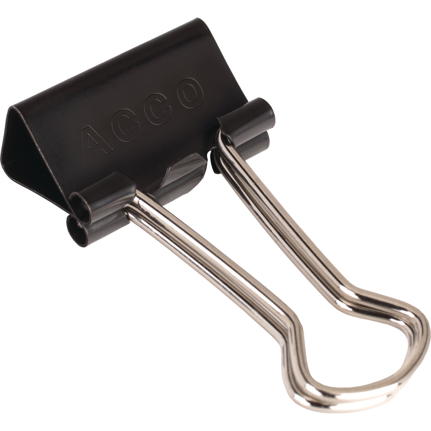 ACCO Binder Clips, Small, Black/silver, Dozen